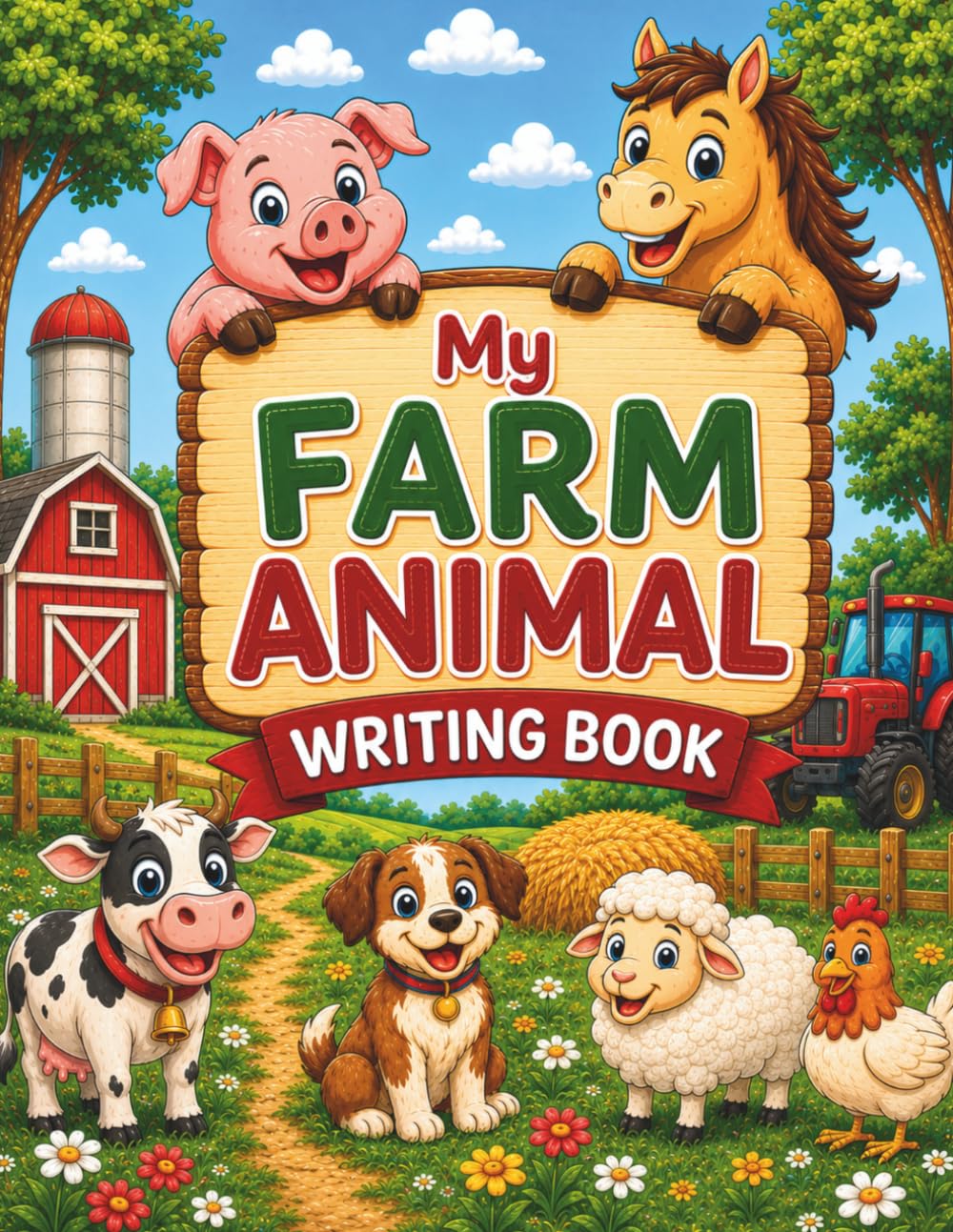 My Farm Animal Writing Book: A Fun Colouring, Tracing and Handwriting Workbook for Young and Early Learners