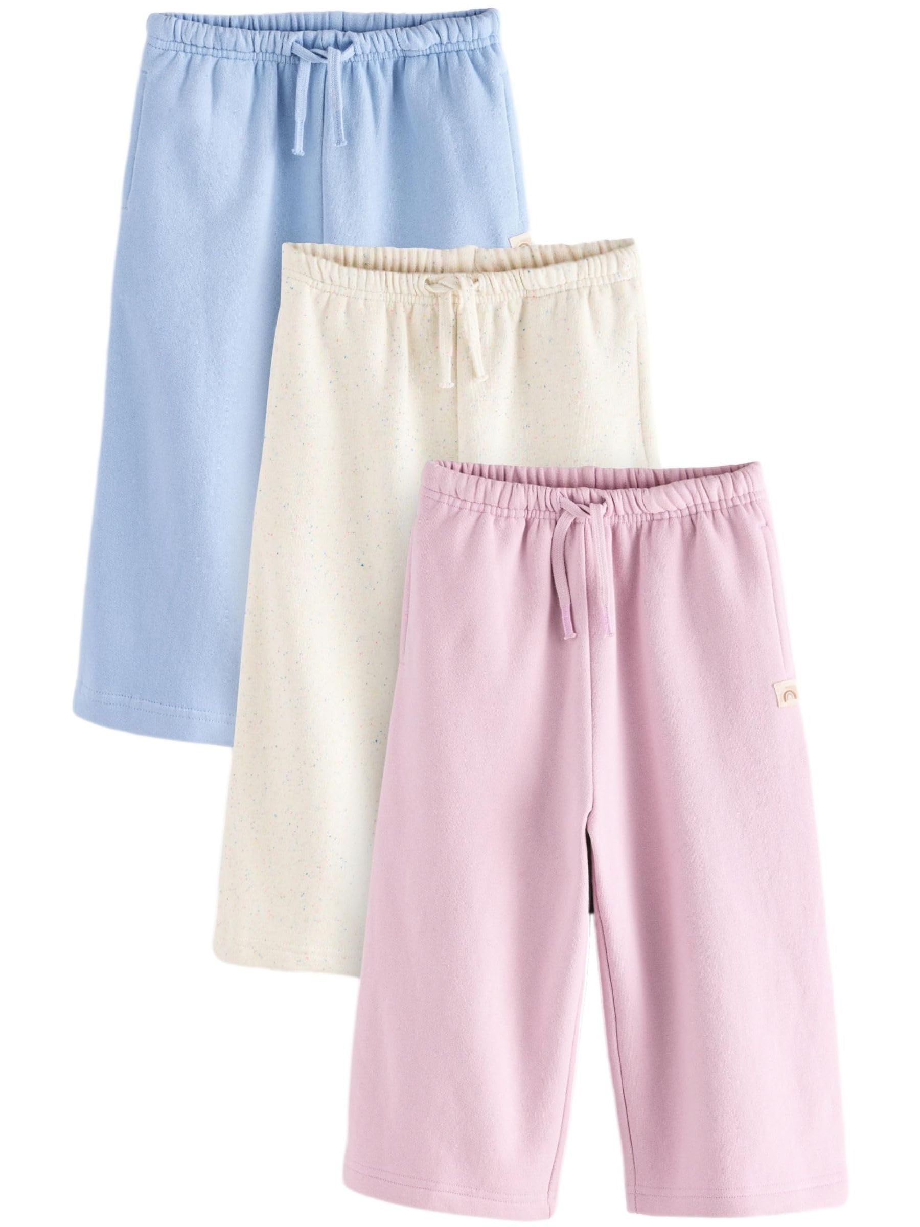 NEXT Mädchen Jogginghose mit weitem Bein, 3er-Pack 62-122