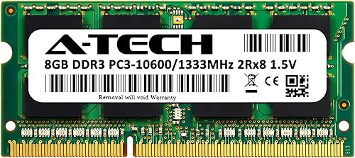 Miniatura 2 de A-Tech 8 GB de RAM para Synology DiskStation DS1817+, DS218+, DS2415+, DS718+, DS916+, DS918+  DDR3 1333MHz PC3-10600 SODIMM 1.5V Actualización de