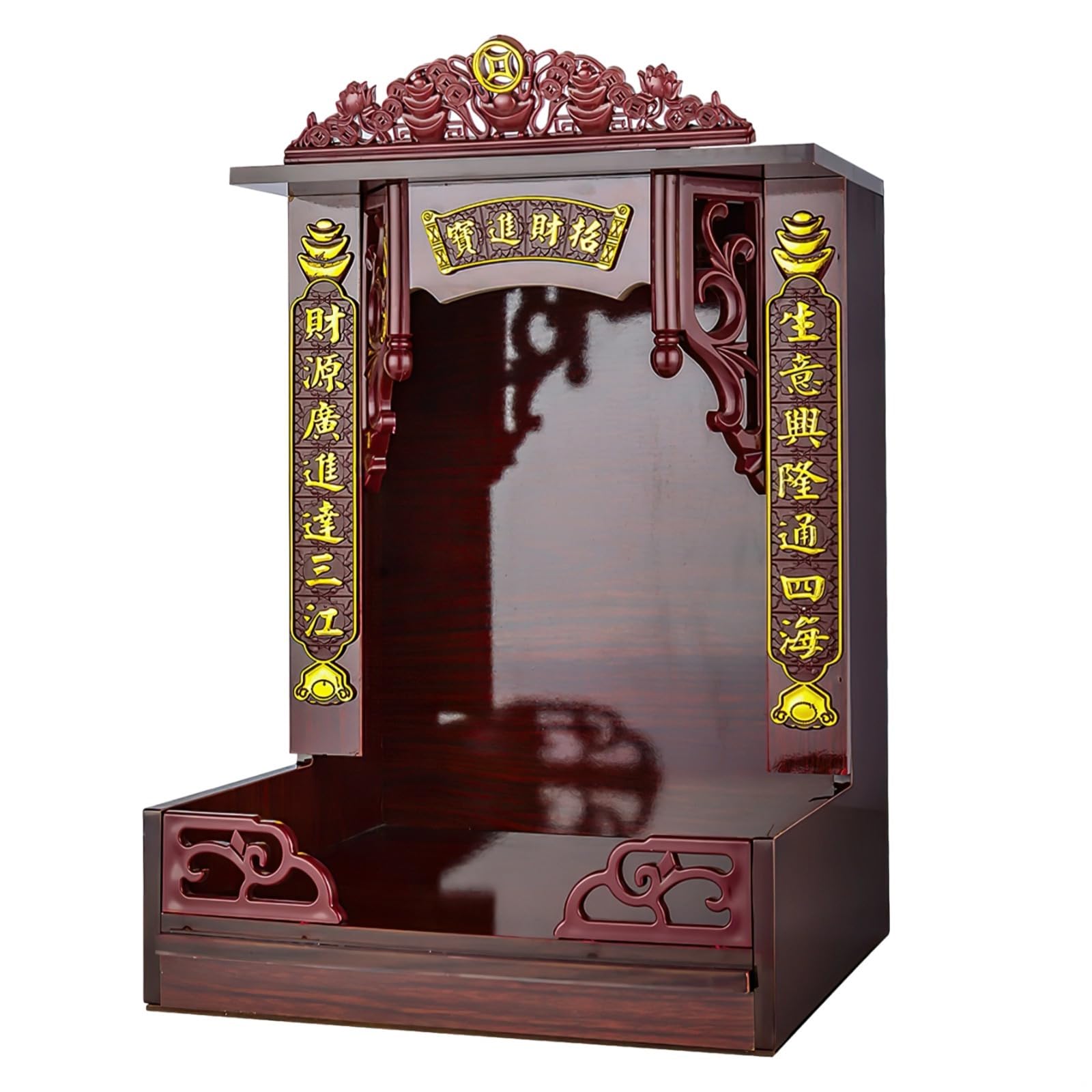 Étagère en bois lotus pliable pour créer un coin zen mural