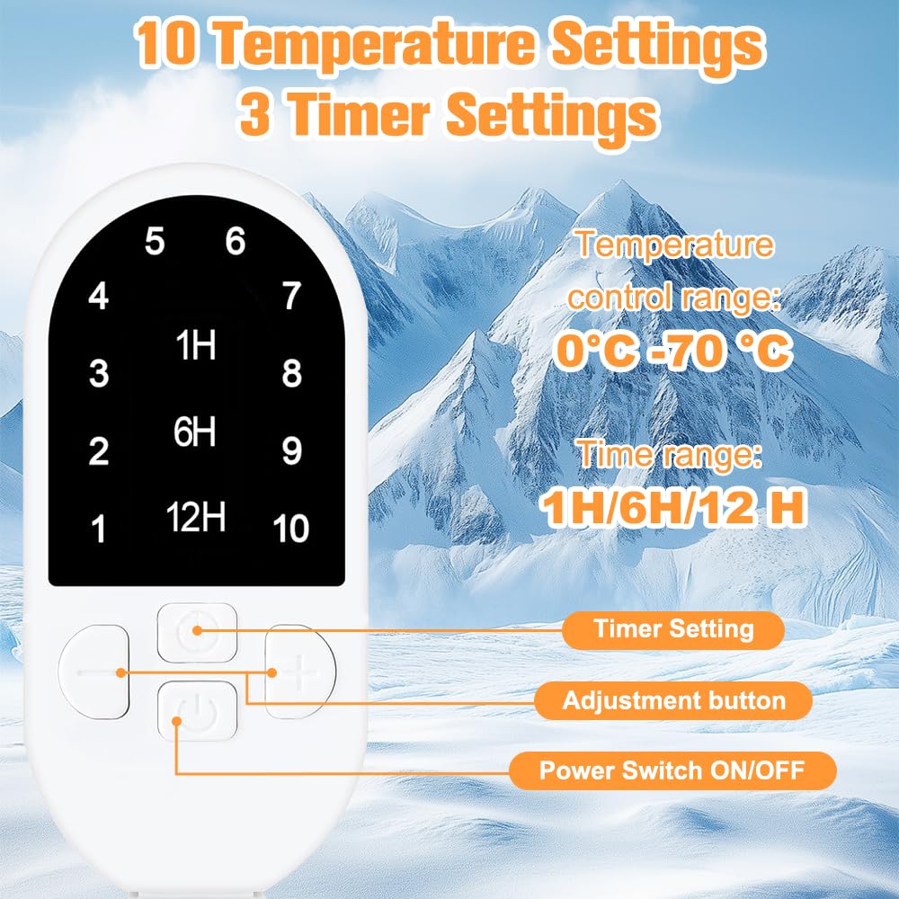 Tappeto Riscaldante Piedi, 50 x 30 cm Scaldapiedi Elettrico Portatile, Scalda Piedi Casa Elettrico con 10 Livelli di Temperatura & 3 Timer, Tappetino Riscaldante Piedi per Casa e Ufficio