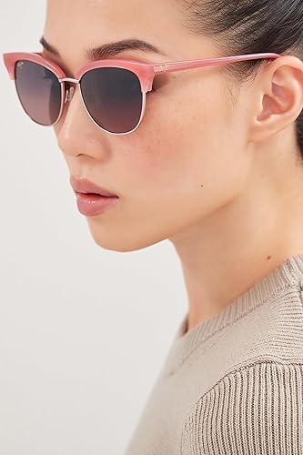 Vista 3 de Maui Jim Polarized Women's Lokelani Cat Eye Sunglasses Bubblegum con oro rosa/rosa Maui polarizado