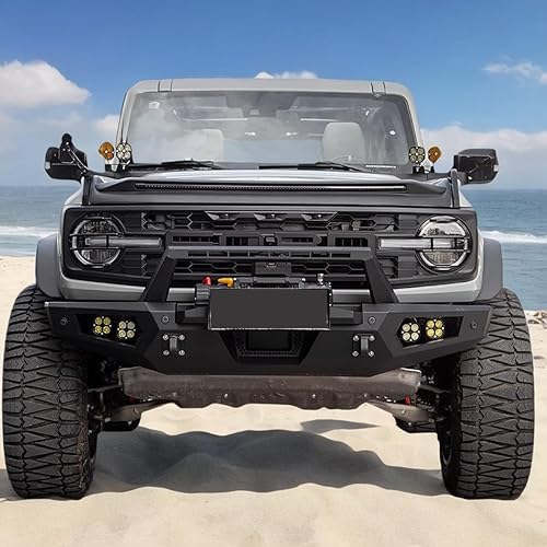 Miniatura 4 de Protector de faros delanteros para Ford Bronco de 4 puertas 2021-2024, accesorios para faros delanteros (negro golssy)