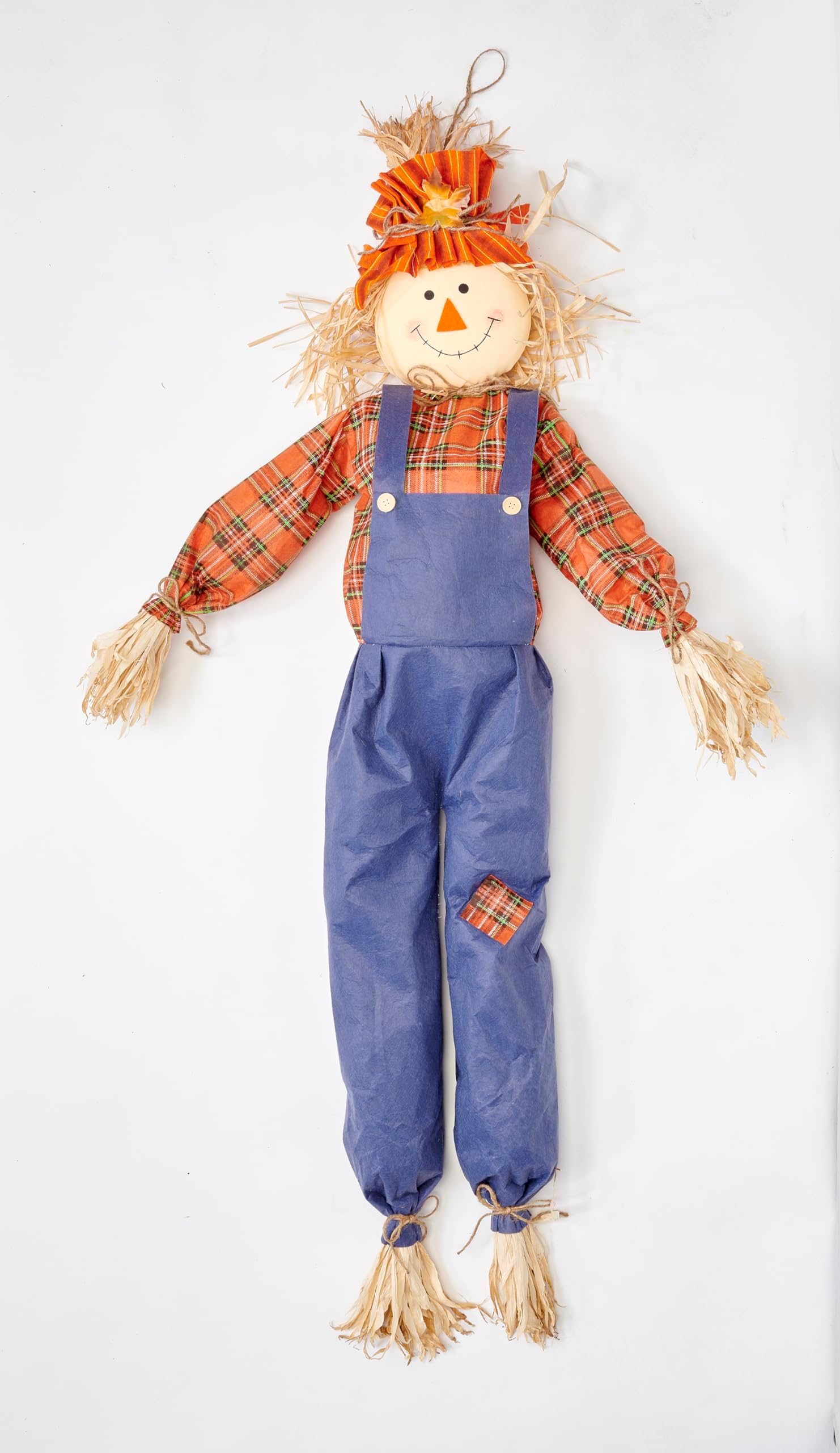 68" Stuffed Harvest Scarecrow,Sits or Hangs