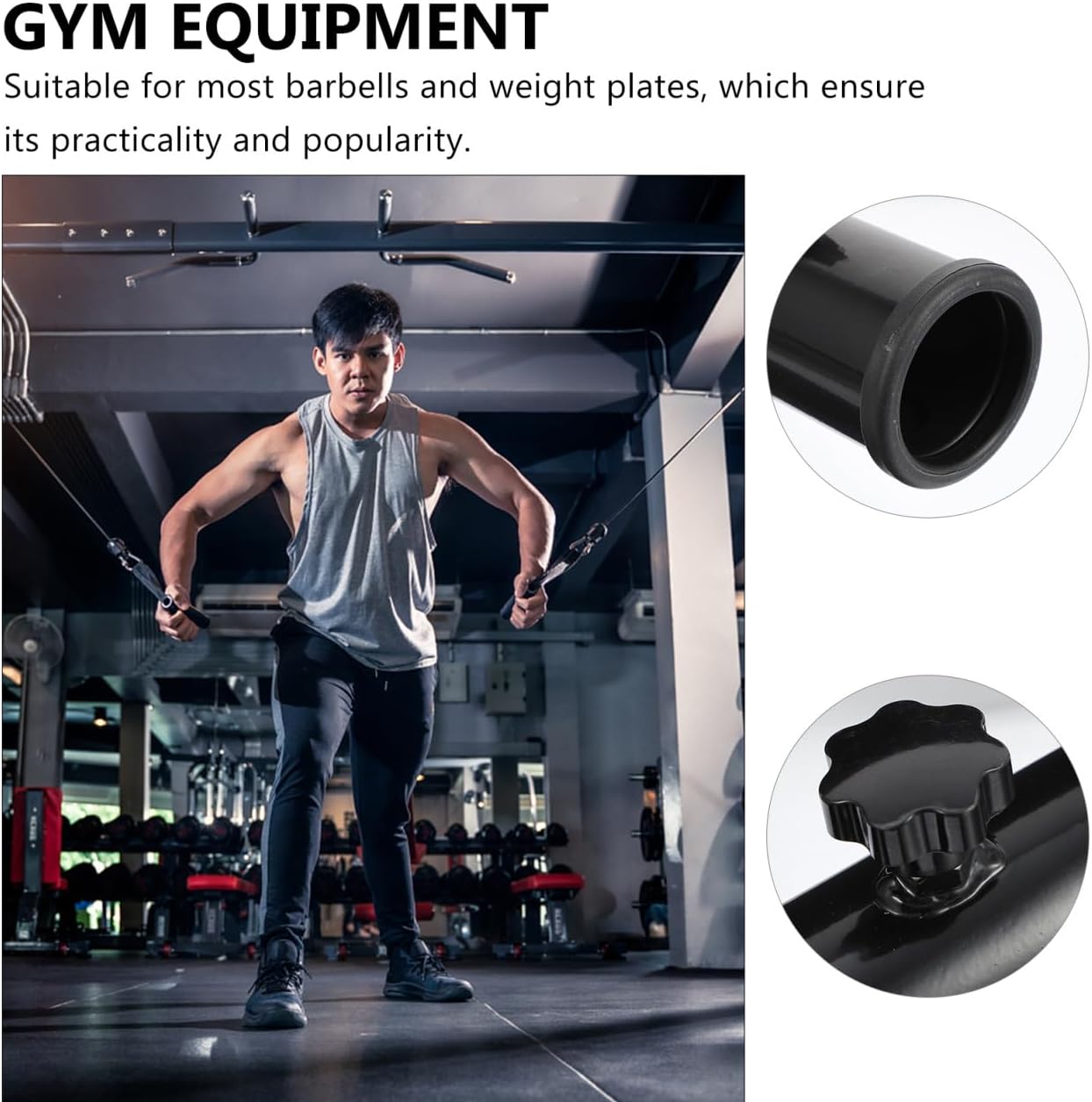 YARNOW 1pc Barbell Handle for Shoulder Muscle Tool for Gym and Home Use Compatible Fitness Equipment for and Enthusiasts