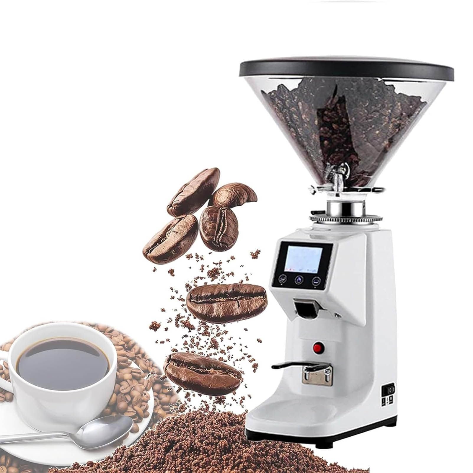 Macinacaffè Commerciale, Macinacaffè Elettrico A Macine Piatte white-500ml