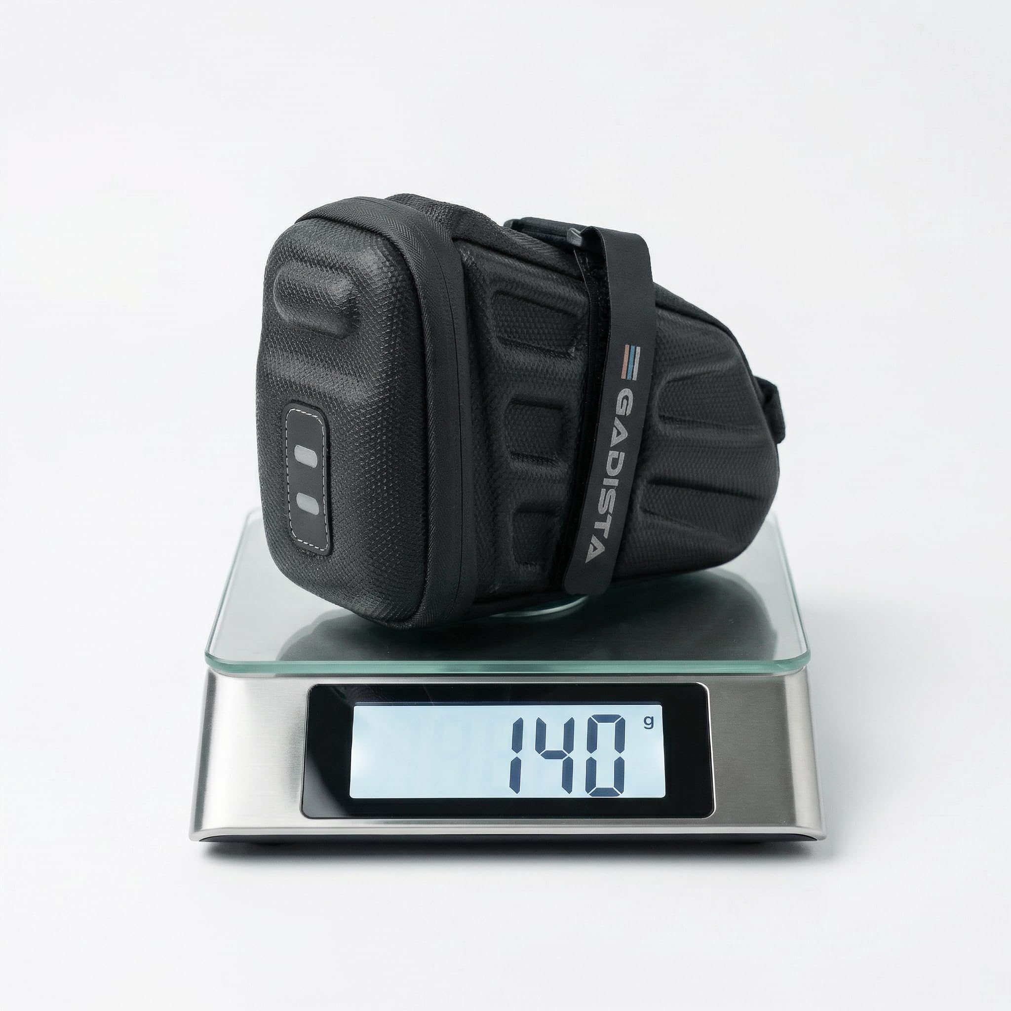 GADISTA Sacoche de Selle Vélo Coque Rigide Étanche VTT Route 1,2 L | Fixation velcro rapide, rangement pour outils et chambre à air, avec bandes réfléchissantes