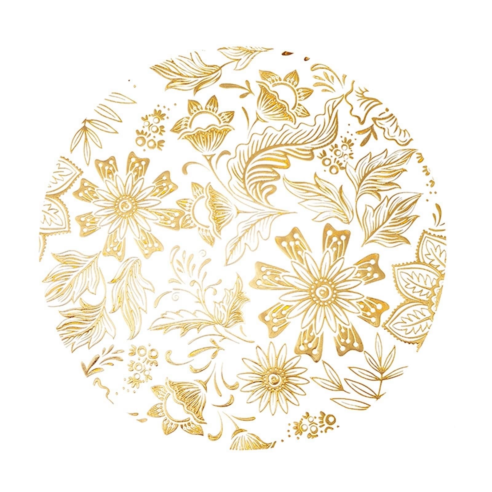 Sets de table tulipe doré 38 cm (lot de 8) pour cuisine et salle à manger