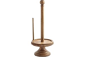 Wooden Paper Towel Holders by Mud Pie [16" x 6 1/2" Dia]