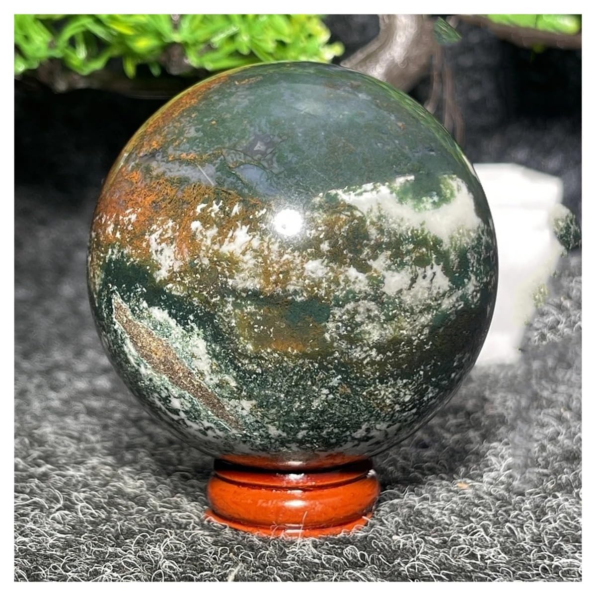 LQYXGS Crystal Stone Home Decor More Than 60mm Natural Agate Sphere Home Decoration(414g 67mm)