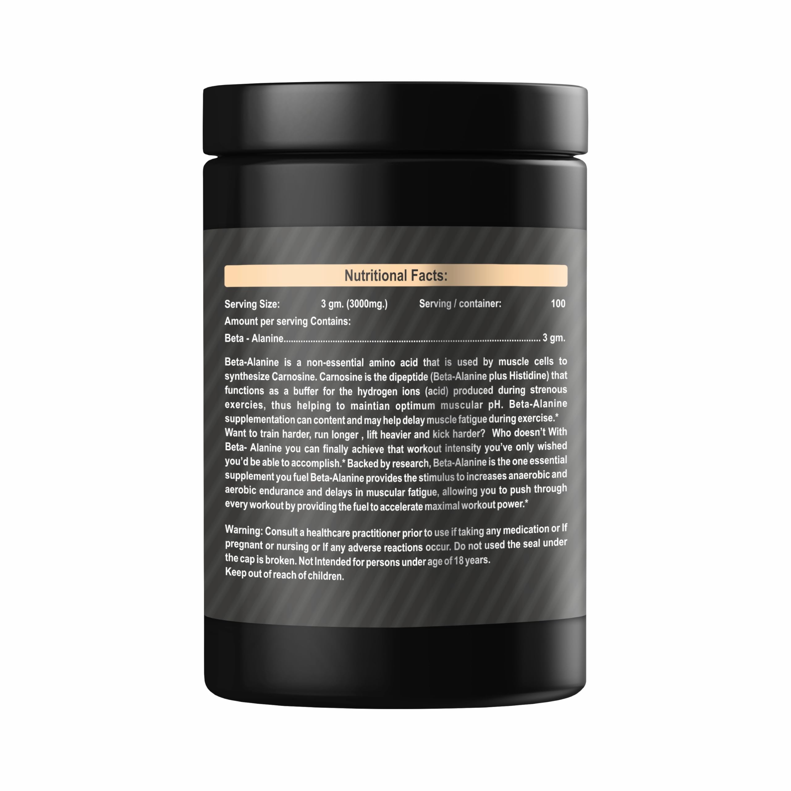 Plus Genics Beta Alanine Powder – 300g | Muscle Growth & Tissue Repair | Boosts Muscular Endurance, Strength & Performance - Pack of 1