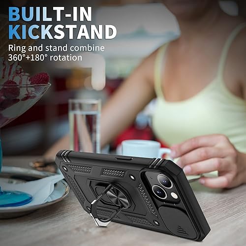 Miniatura 2 de DAWEIXEAU Funda para iPhone 13 Mini, a prueba de golpes, resistente a los impactos con lente deslizante Funda protectora para iPhone 13 Mini (5.4