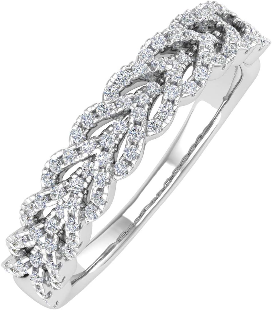 1/3 Carat Diamond Braided Band Ring in 10K Gold