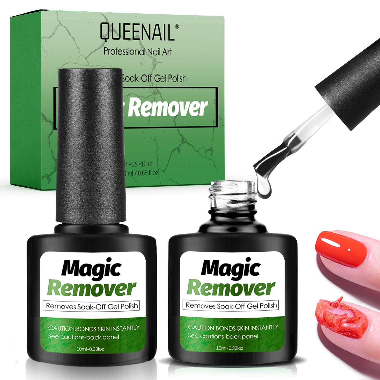  10 m x 2 Gel Nail Polish Remover, Efficiente per Rimosse Shellac, Per tutte le Pietanze, Rimuove il Gel per Unghie in 3