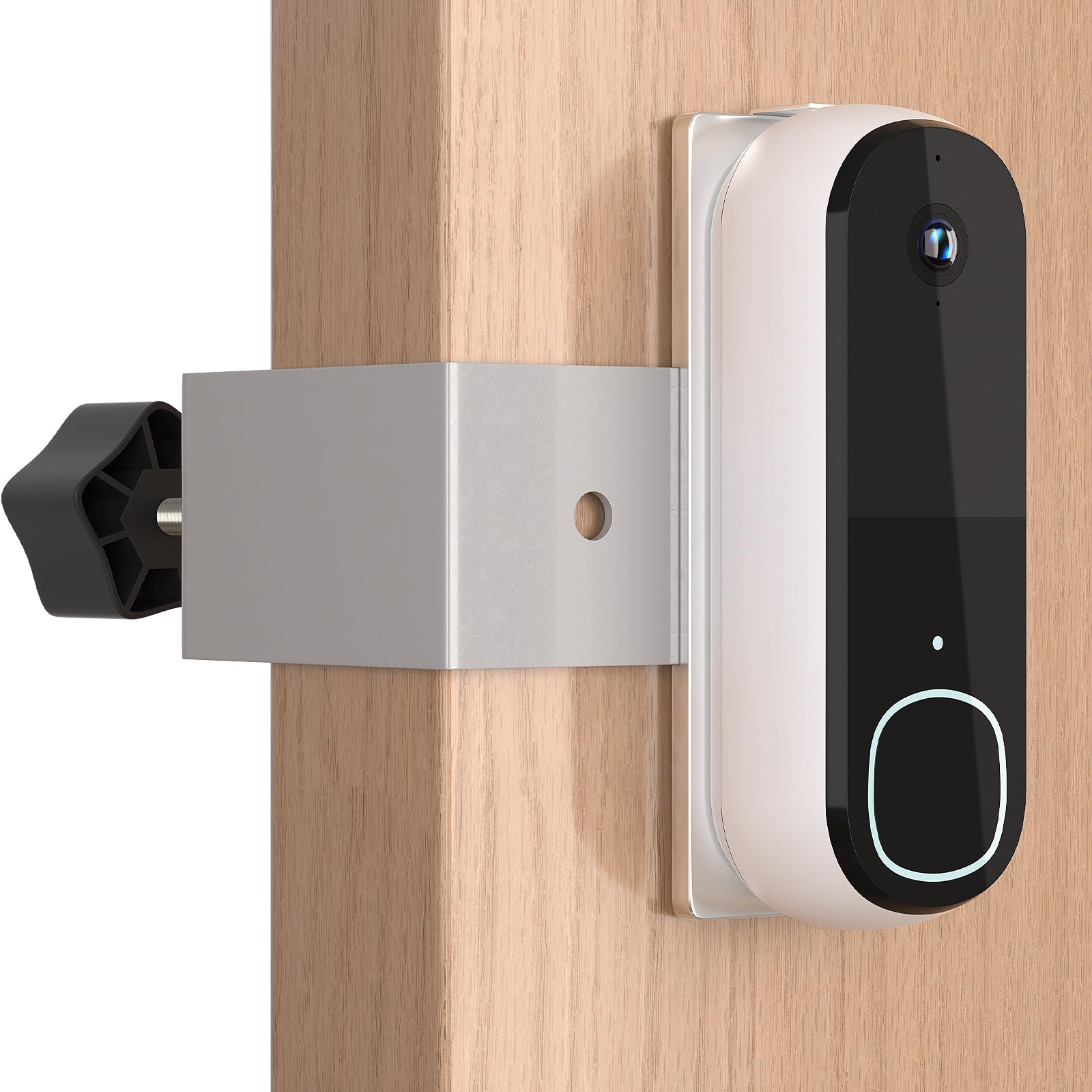 Anti-Theft Video Doorbell Mount Compatible with Arlo Wireless Video Doorbell, Not Block Doorbell Motion Sensor, Adjustable Mounting Bracket Accessories for Houses/Apartments/Businesses/Rentals-White