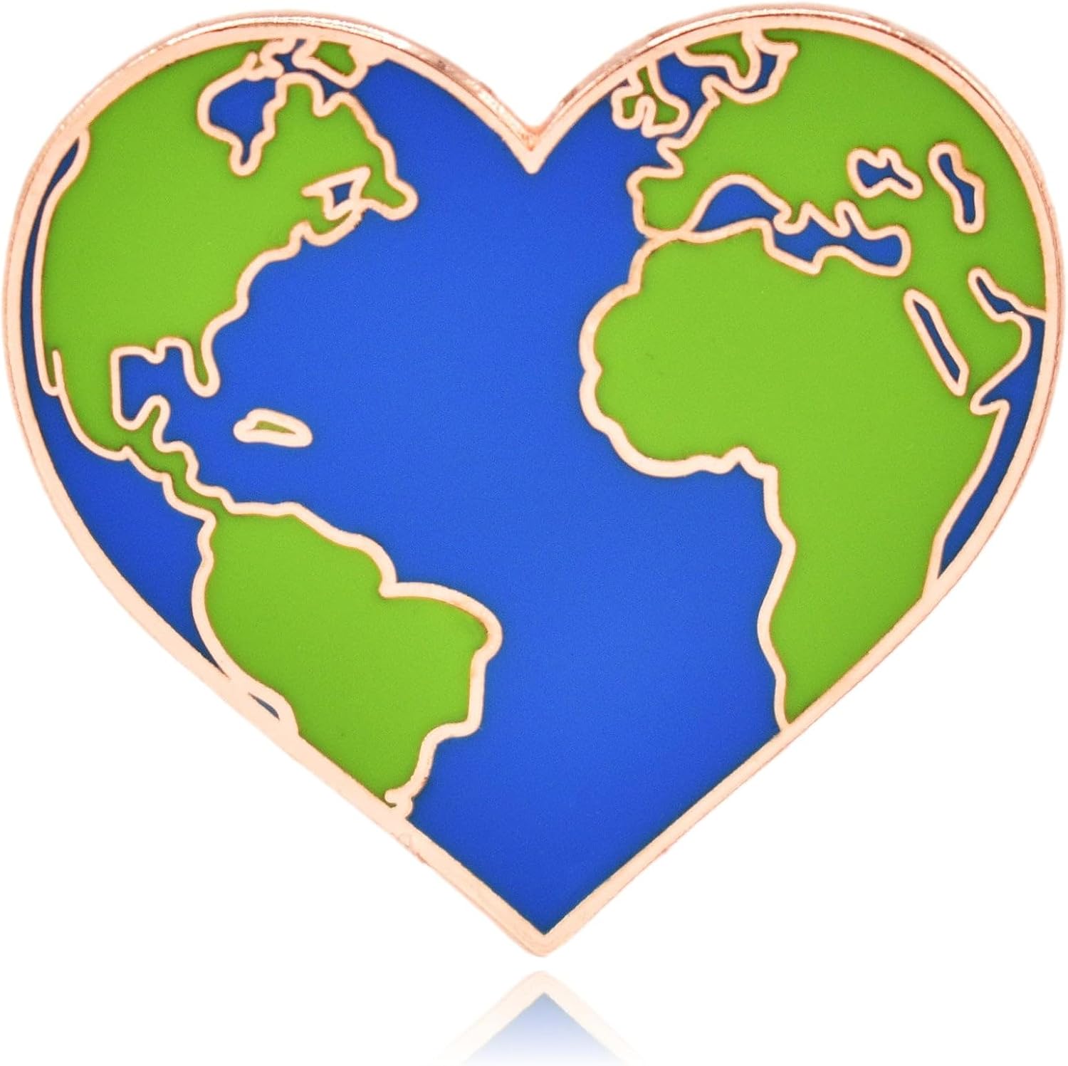 Planet Earth Heart Hard Enamel Pin
