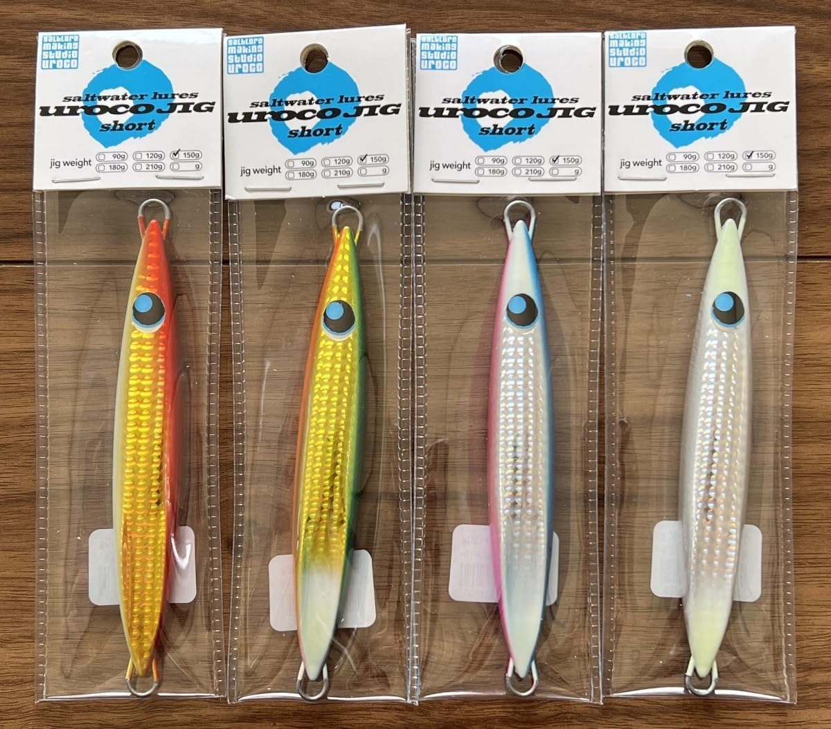 送料無料 ウロコジグ ショート 150g 4色セット(2)