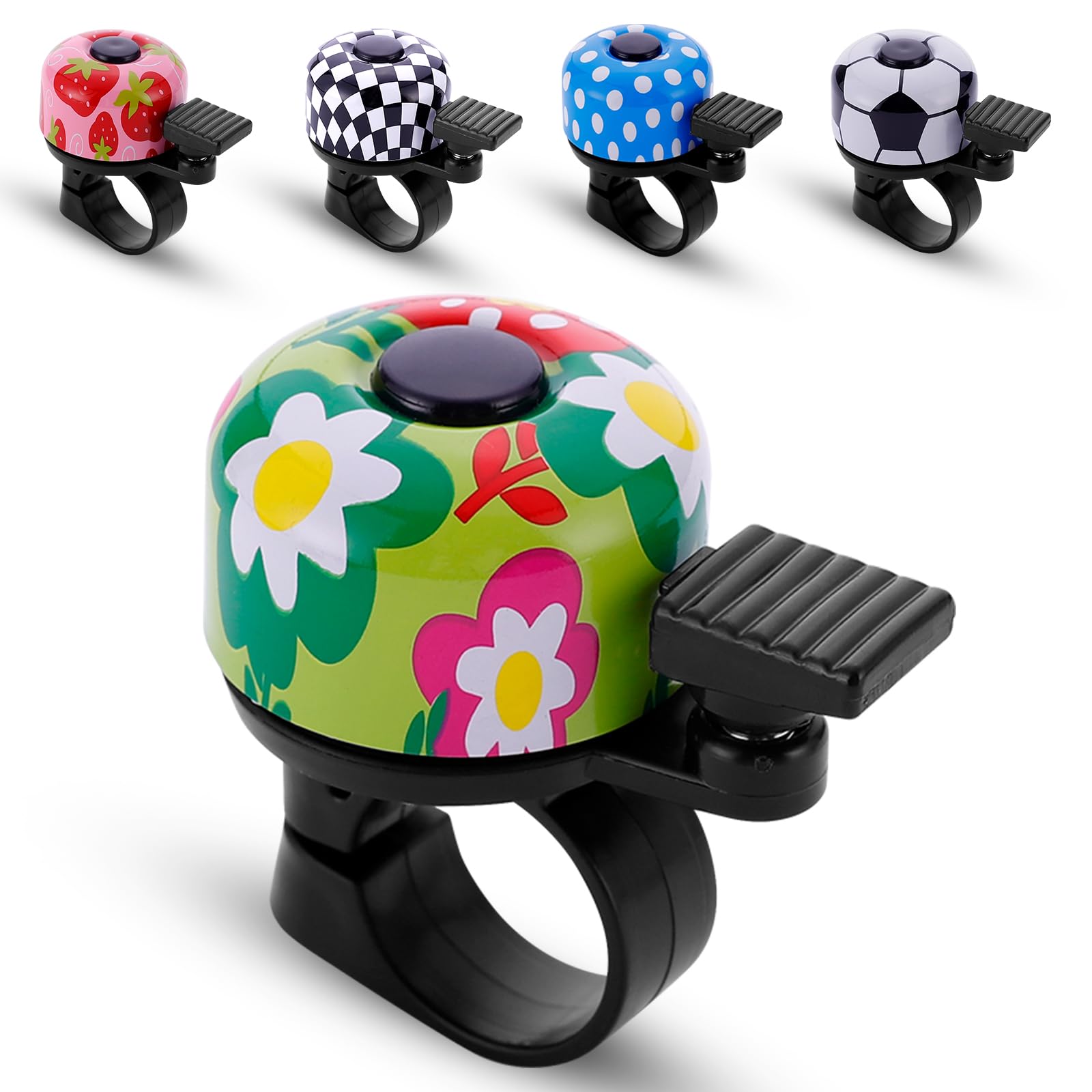 Paliston Bike Bell Bicycle Bell Crisp Sound for Adults Kids Boys Girls Flower