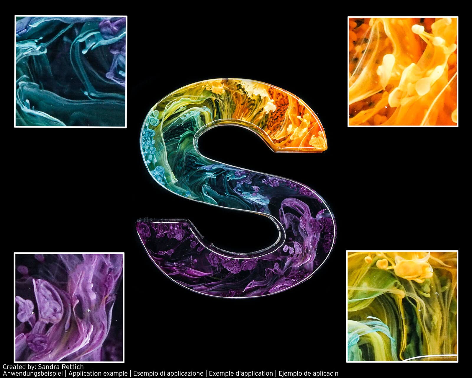 3 x 100 ml Octopus Fluids Resin Ink Set Weiß, Alcohol Ink für Resin Art
