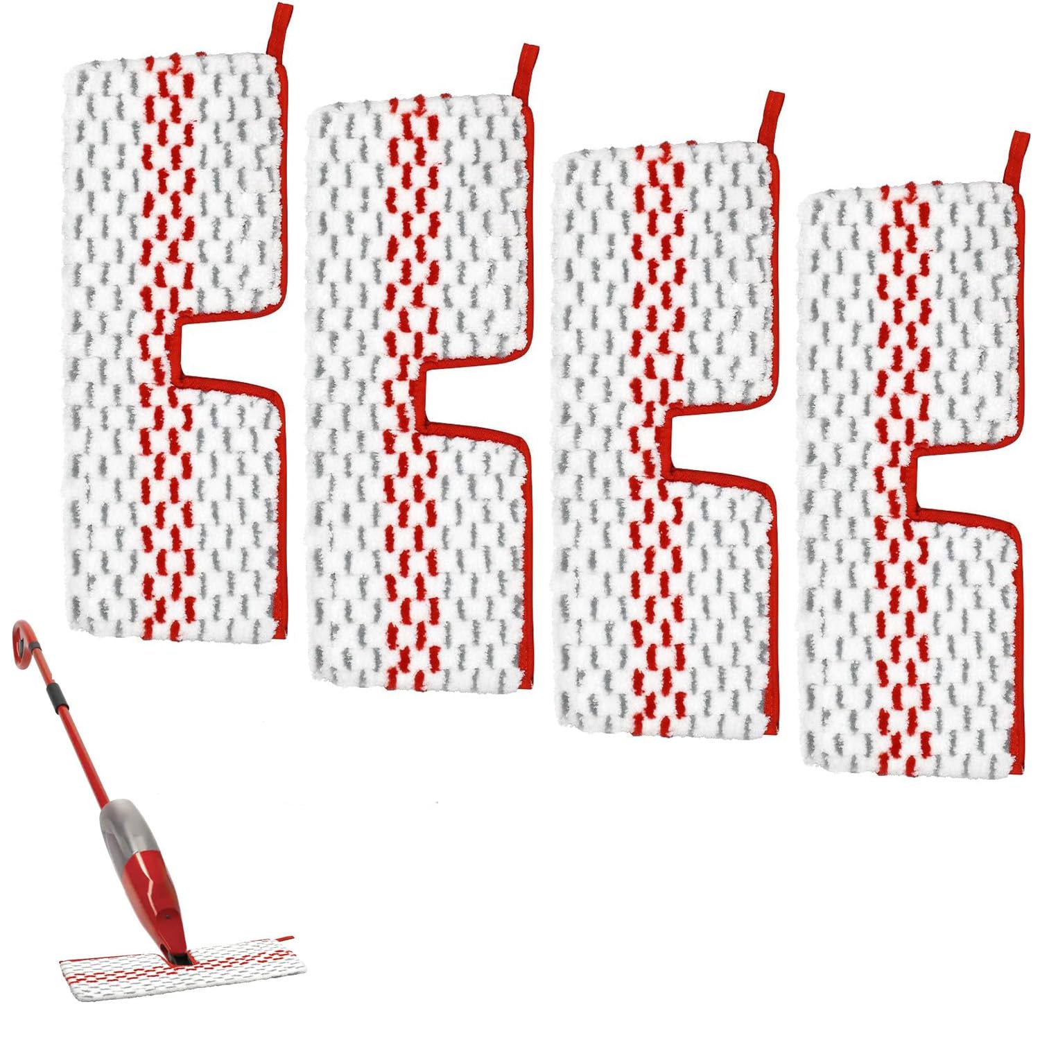 Reusable Microfiber Spray Mop Replacement Pads, Washable Refills Compatible With O Cedar Vileda Promist Max Spary Mop (2 Pcs)