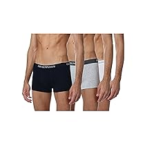 Emporio Armani 3-Pack Boxer Pure Cotton, Boxer, Uomo, Grigio (White, Melgrey, Marine), XL