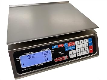 Torrey Price Computing Scale PC-40L NTEP Legal for Trade 40 LB X 0.01 LB,Pan Size 11"X14",RS232, New