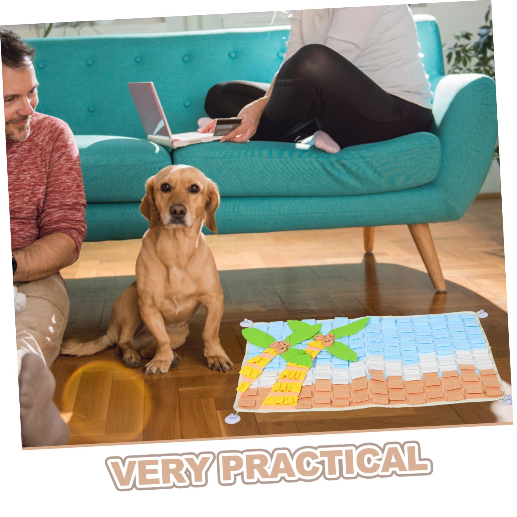 Hundeschnüffelmatte für Langsames Fressen und Geruchstraining | Polyester, für Hund und Haustier, Spielzeit und Training, Leicht zu Reinigen