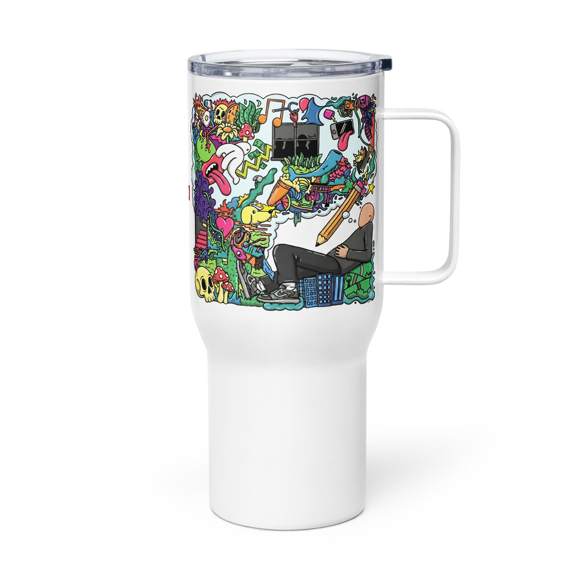 Taza de Viaje TDAH con Asa, Regalo de Concienciación para Adultos con TDAH