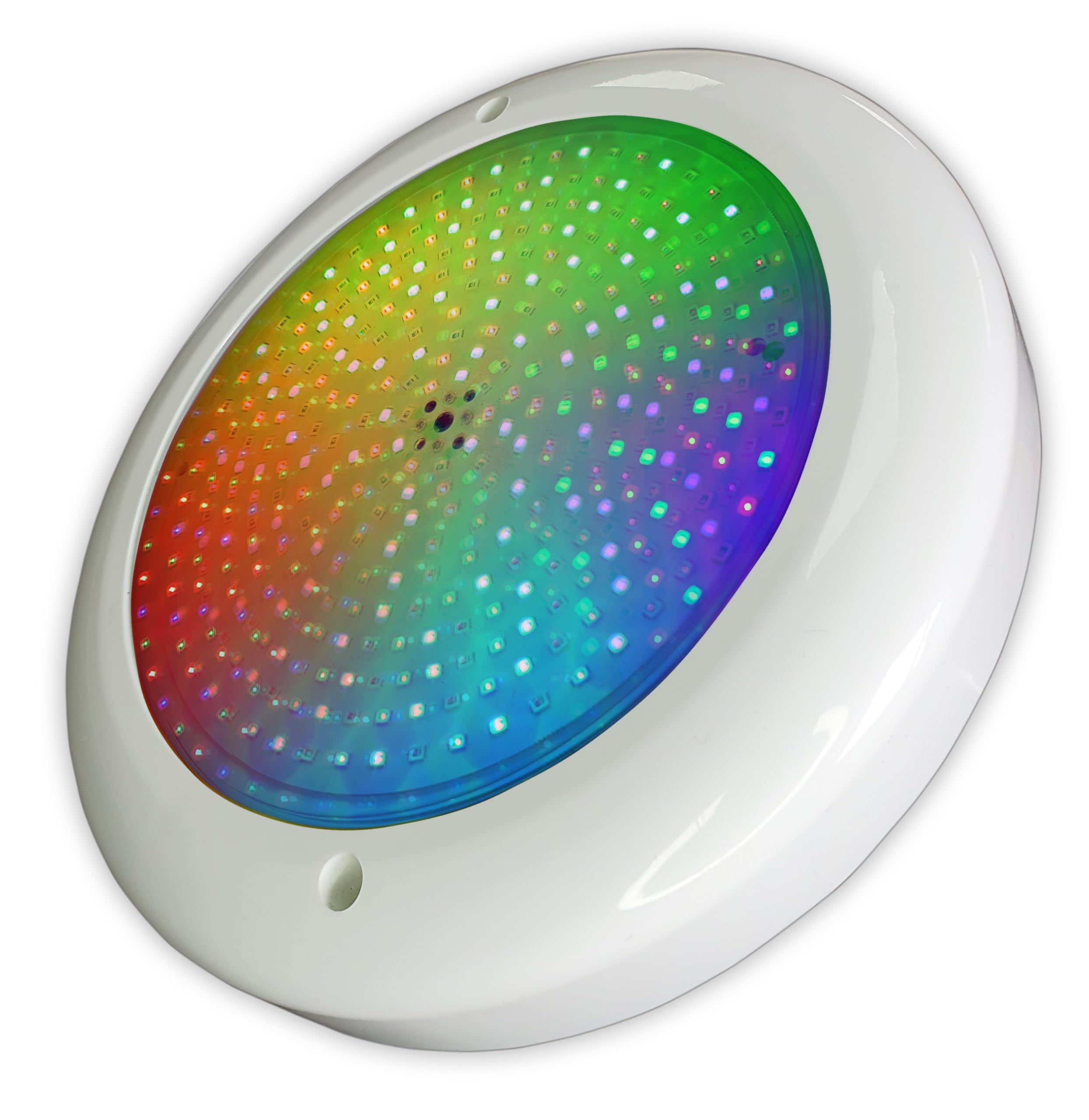 Spot LED pour piscine en fibre 30 W extra plat AC/DC, lumière submersible, RGB (2 ou 4 fils) ou blanc, garnissage en résine sans air (RGB ON/OFF (2 fils)