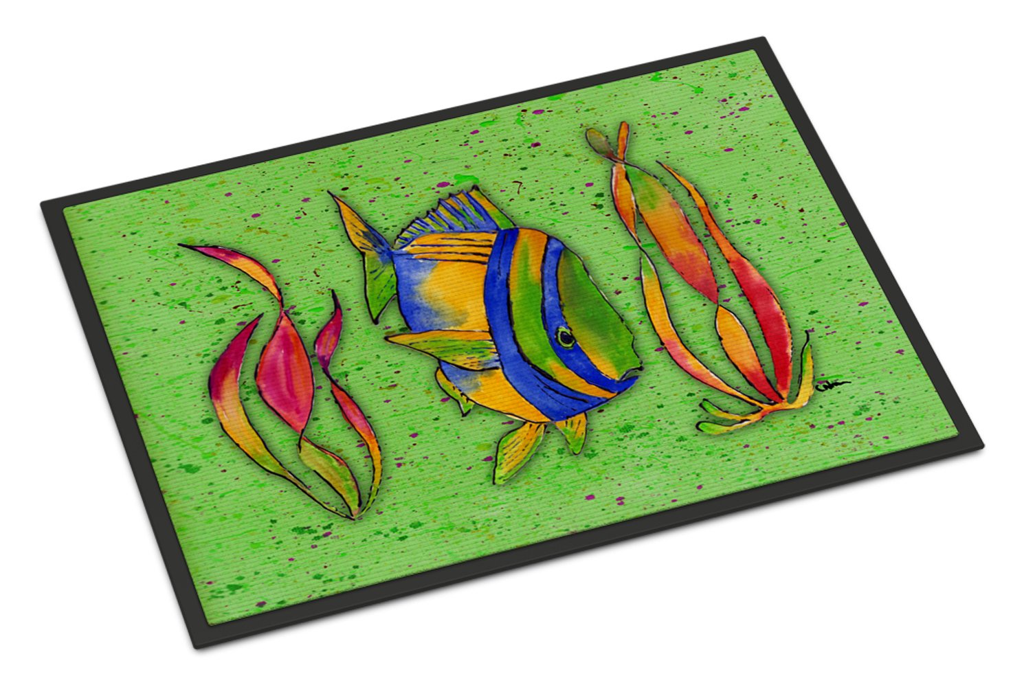 Caroline's Treasures Tappetino Assorbipiatto Con Pesci Tropicali: 35,5x53,3 Cm, Multicolore - 3