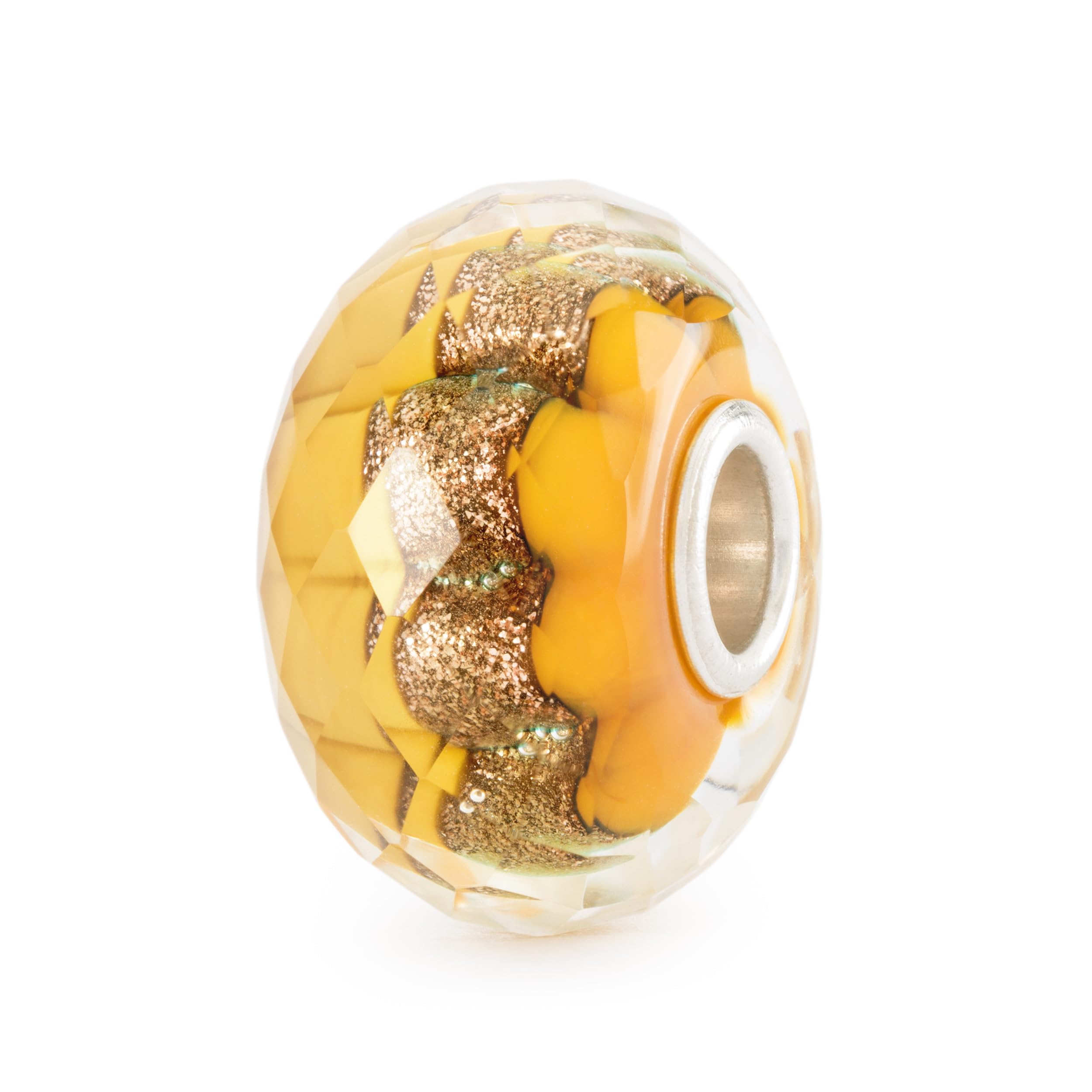 Trollbeads Herbst Kollektion Pfad des Glücks 2024 Glasbeads Limitierte Edition Handgefertigt Glas (TGLBE-30146 Goldene Spur)