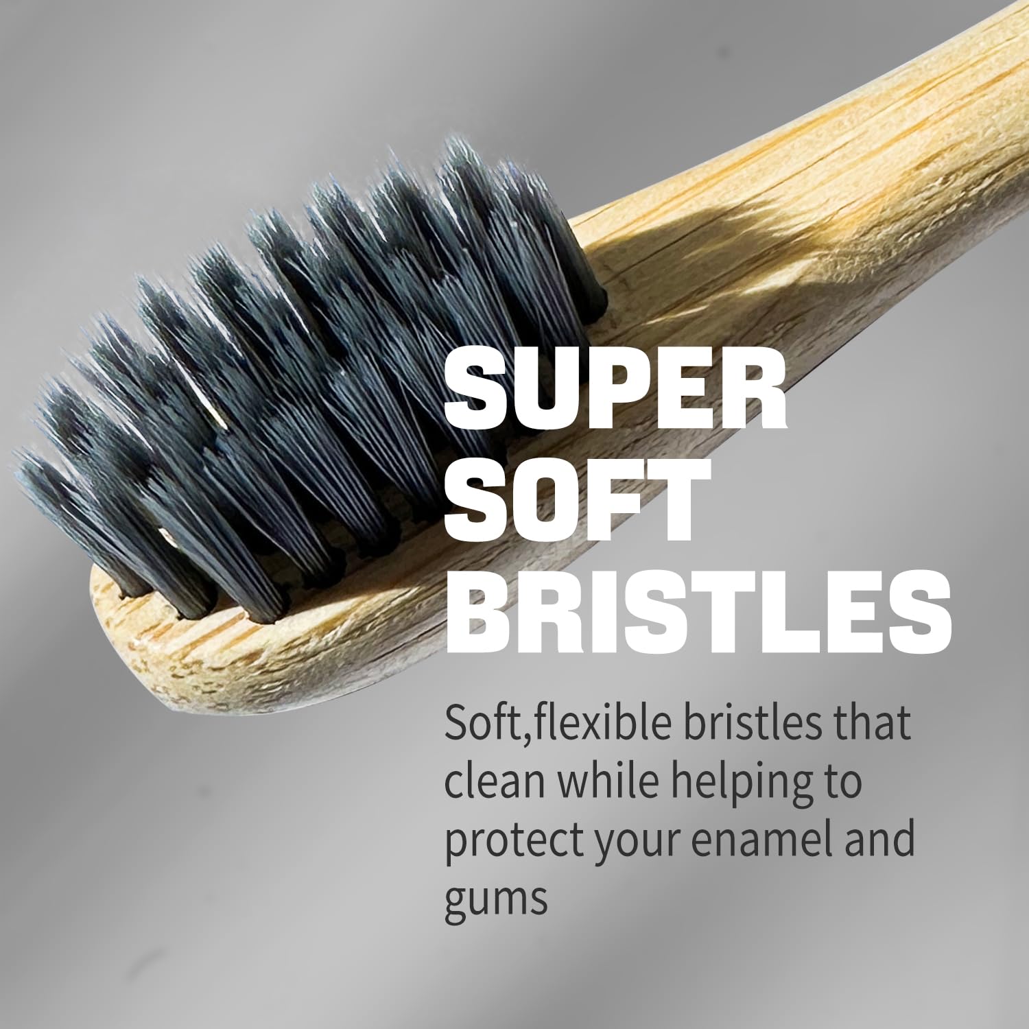 GUFICLE Electric Toothbrush Replacement Heads 4pcs - Sonic Electric Toothbrush Heads, Soft Brush Hair Bamboo Heads Made of Eco-Friendly Renewable Bamboo Bad Breath and Plaque Remover