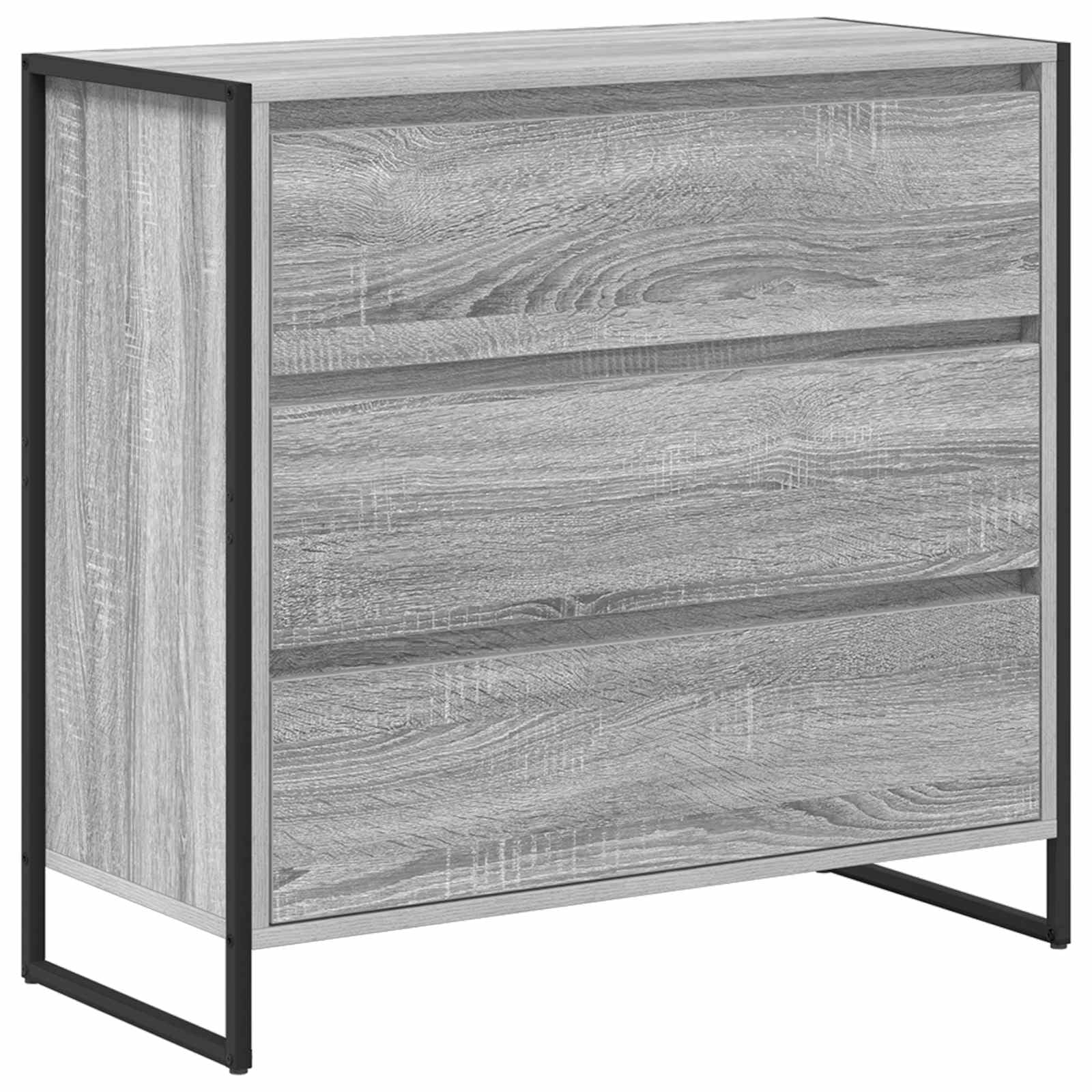 Credenza grigio Sonoma, 79 x 36 x 75,5 cm, in legno