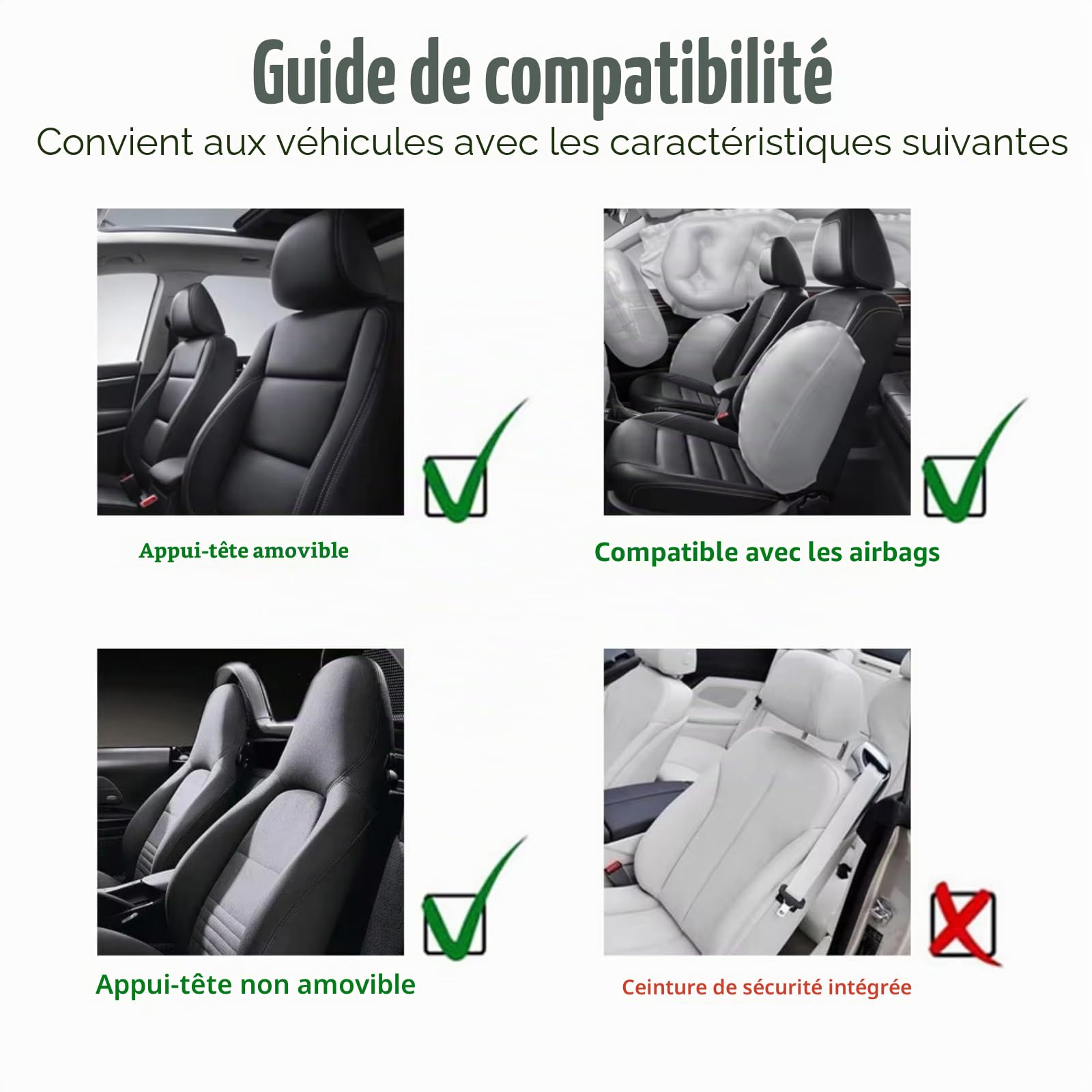 2 Housses de siège Auto, pour Renault Zoe 2019-2023 2024 Convient à Toutes Les Saisons Facile à Installer Siège Auto Respirant Antidérapant,A Beige