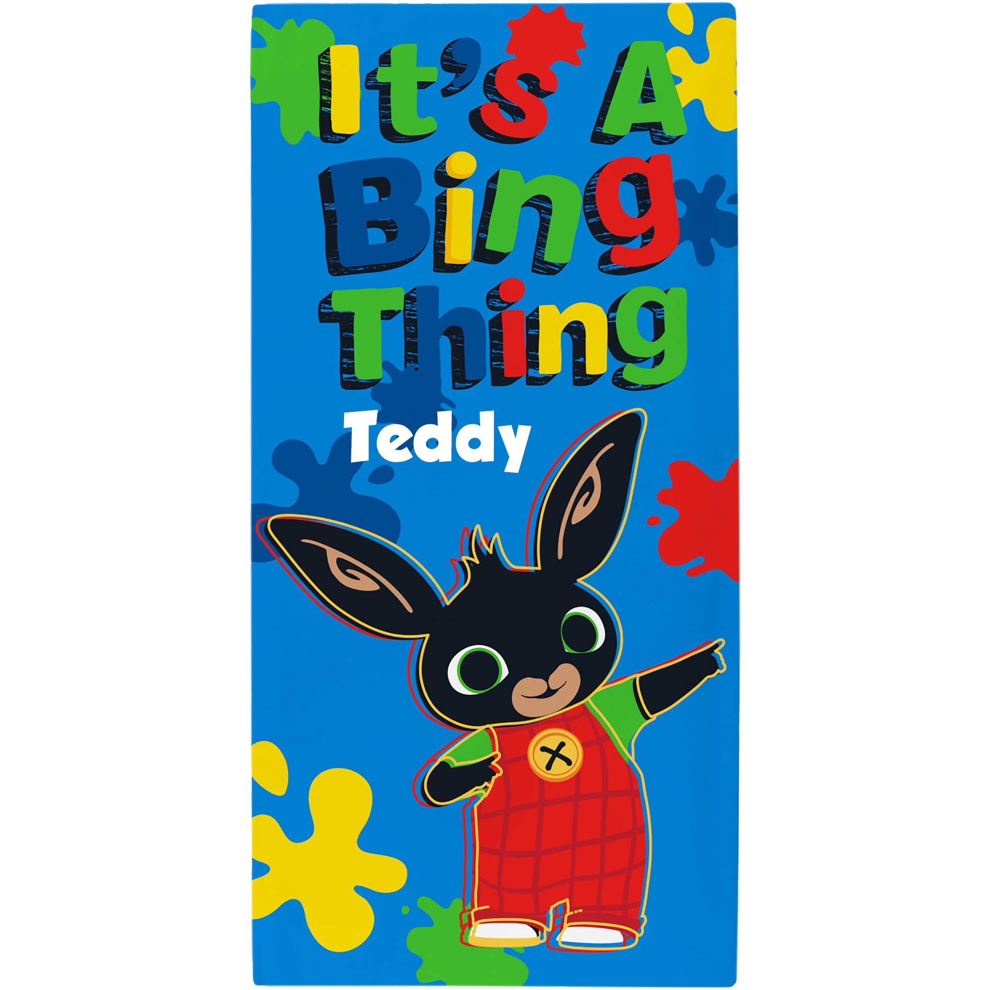 TeddyTs Personalised Bing Bunny It's a Bing Thing Beach Towel