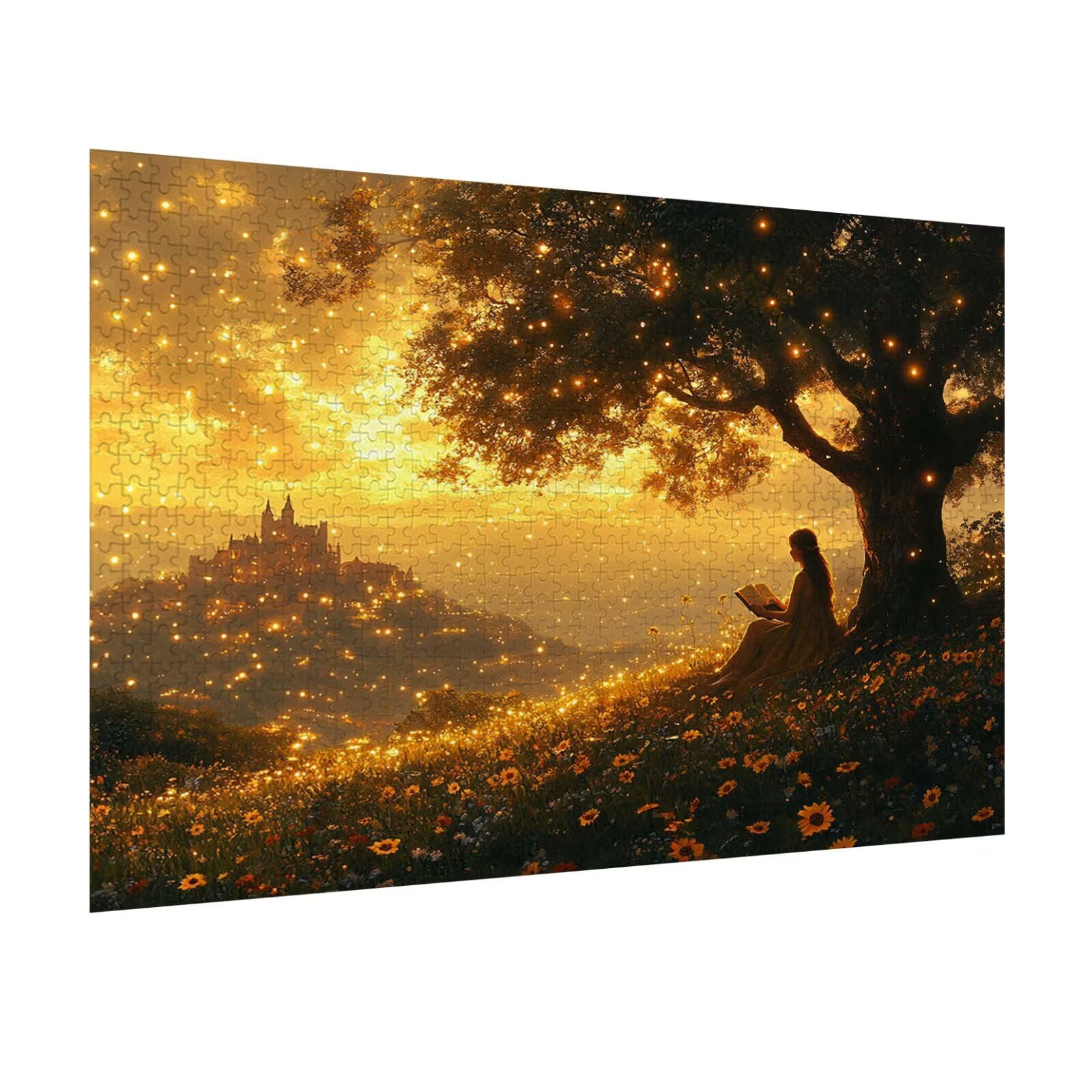 Puzzle 1500 sztuk Zachód słońca Trudne drewniane puzzle, n-464 | Niemożliwe wyzwanie, inteligentna gra zręcznościowa, gry logiczne dla całej rodziny, pomysł na prezent, drzewa