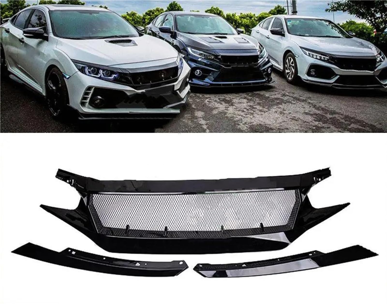FK7 グリル Amazon | フロントグリル ために シビック FK8 FC1 FK7 10th