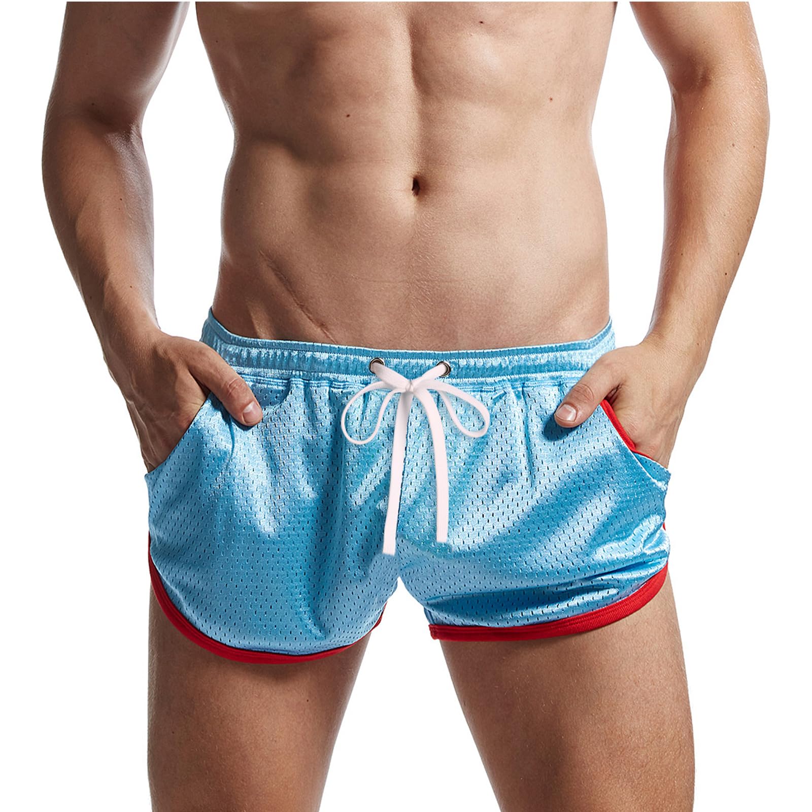 AIMPACT Sport Shorts Herren 3 Inch Mesh Bodybuilding Shorts Atmungsaktiv Turnhose Herren Kurz Training Fitness Sporthose mit Tasch