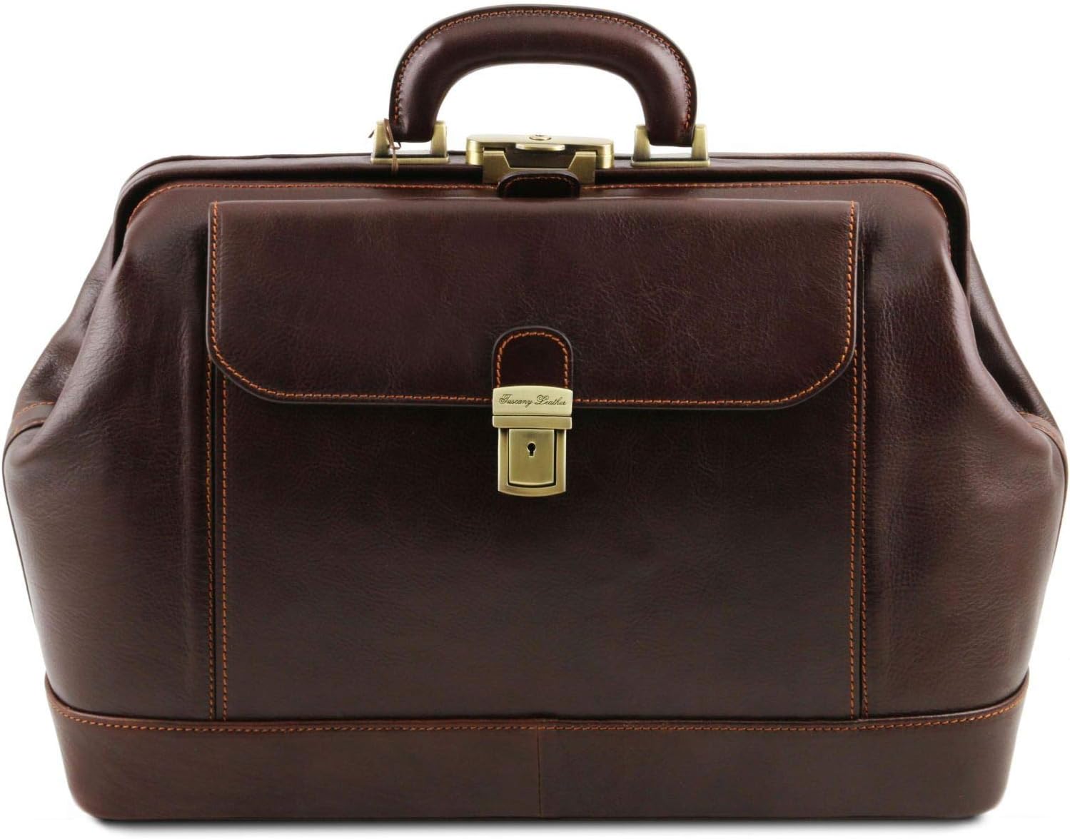Tuscany Leather Leonardo Exclusive leather doctor bag Dark Brown