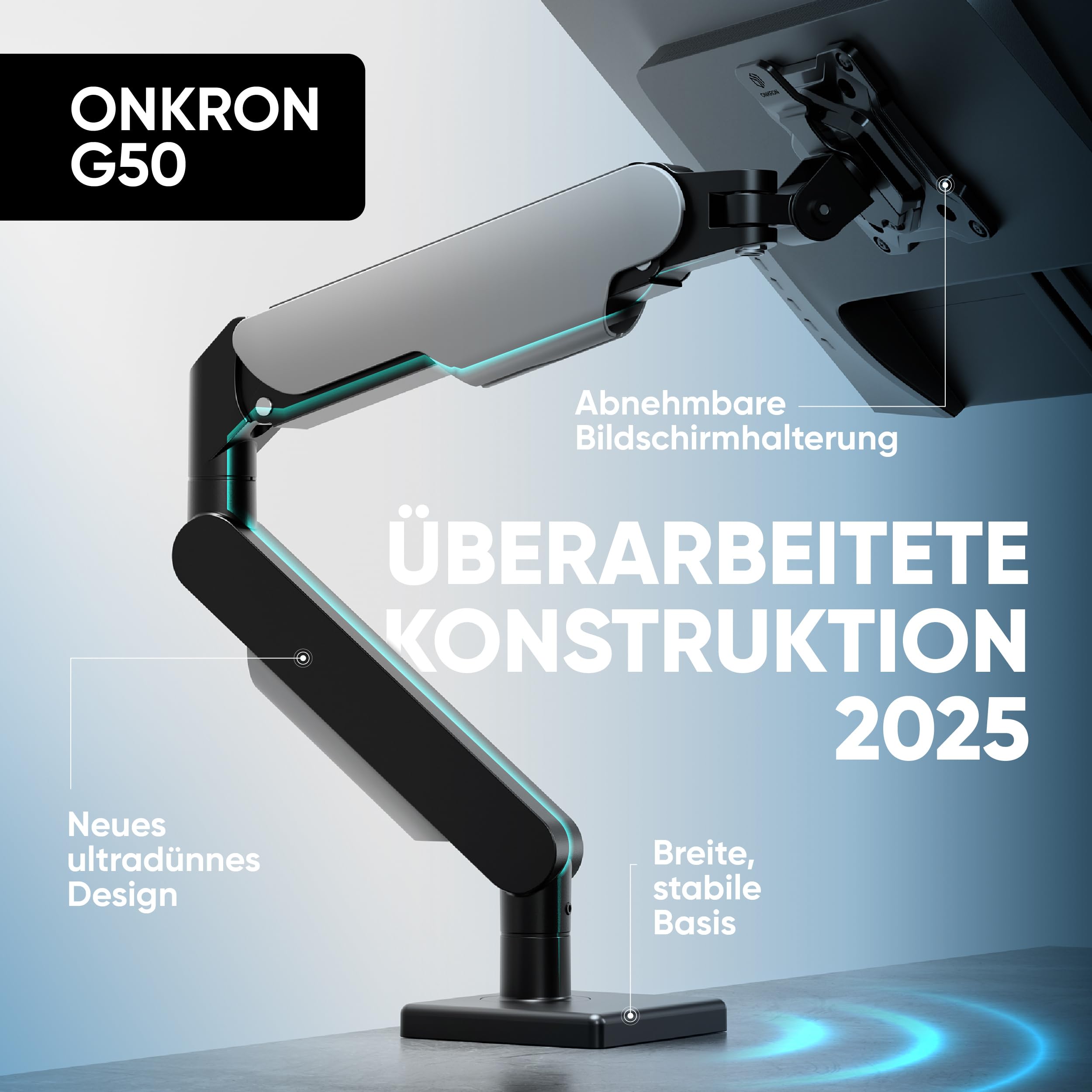 ONKRON Monitor Halterung 13-32 Zoll, bis 9 kg, max VESA 100x100, G50-B