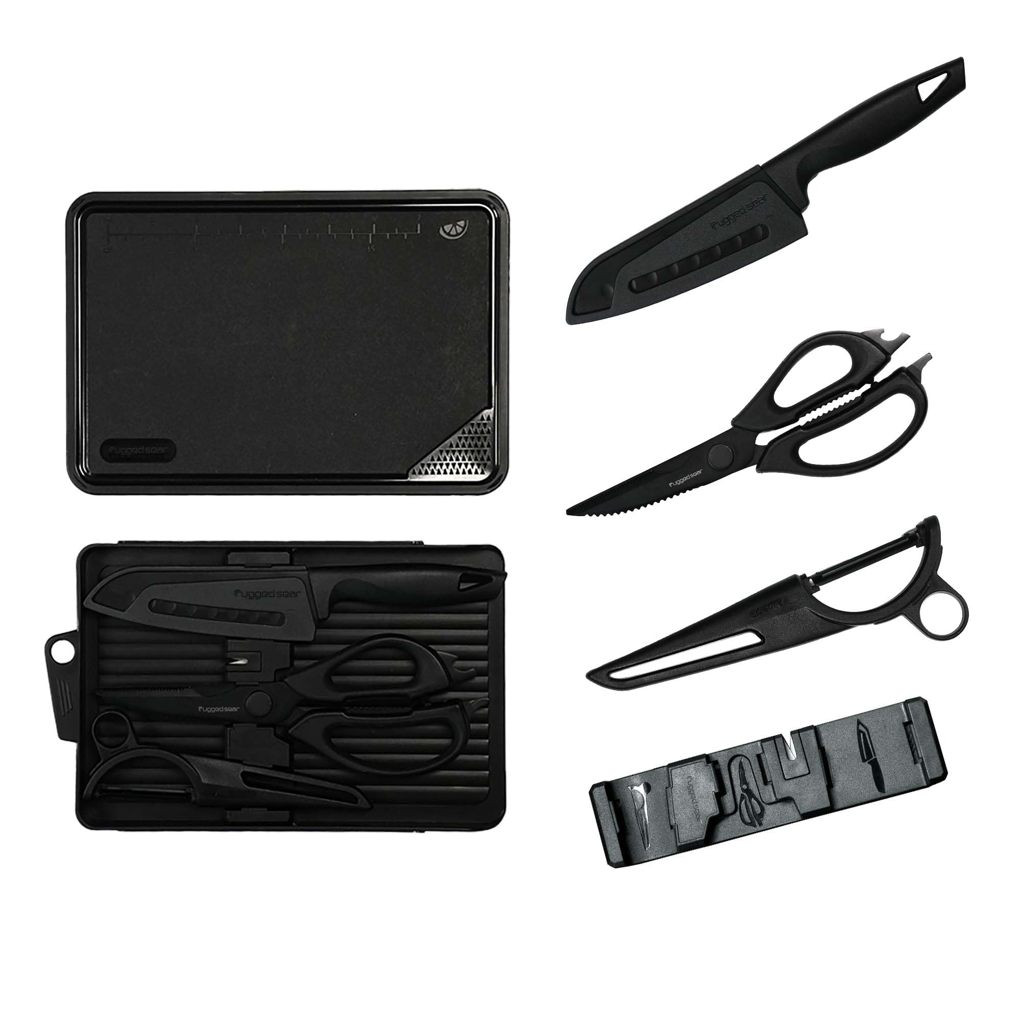Camping Kitchen Knife Set - 4 Piece Portable Tool Set -1