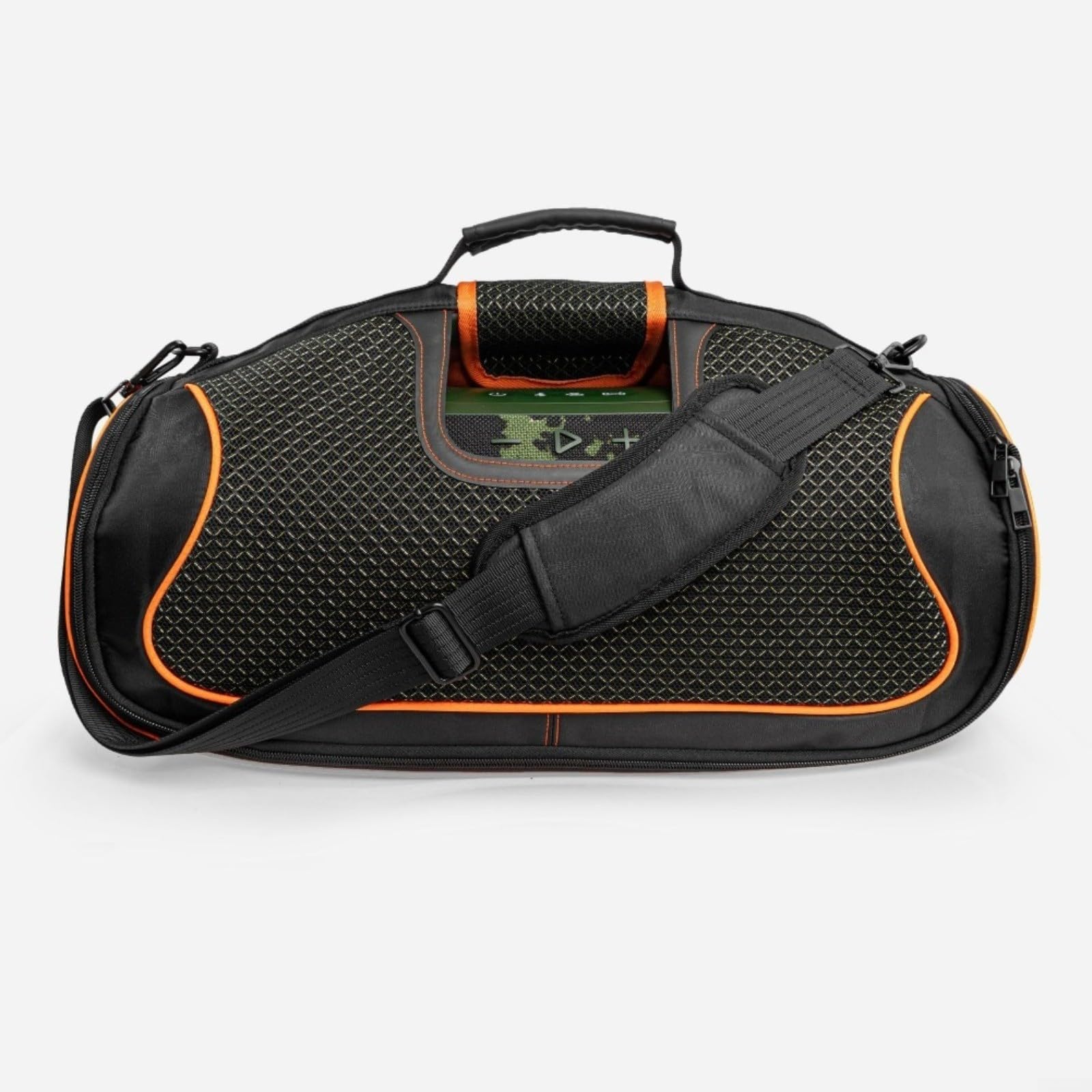 Étui de protection pour JBL pour Boombox 4 en EVA avec design spacieux et compartiment pour accessoires, résistant aux chocs et à l'eau, pour l'extérieur et les voyages, noir