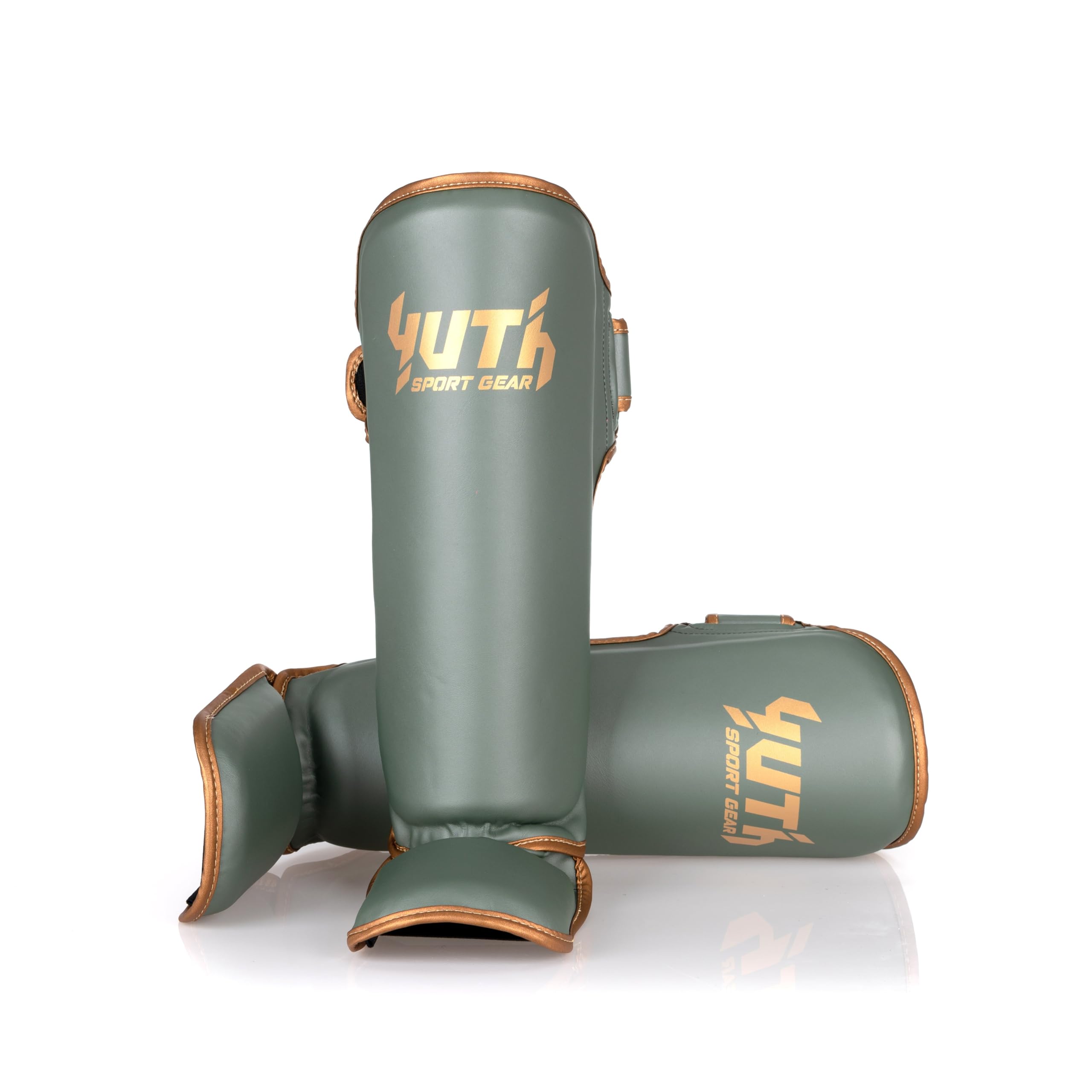 Gold Line, parastinchi per muay thai, leggeri e resistenti, imbottiti, regolabili, per kickboxing, MMA, sparring, allenamento