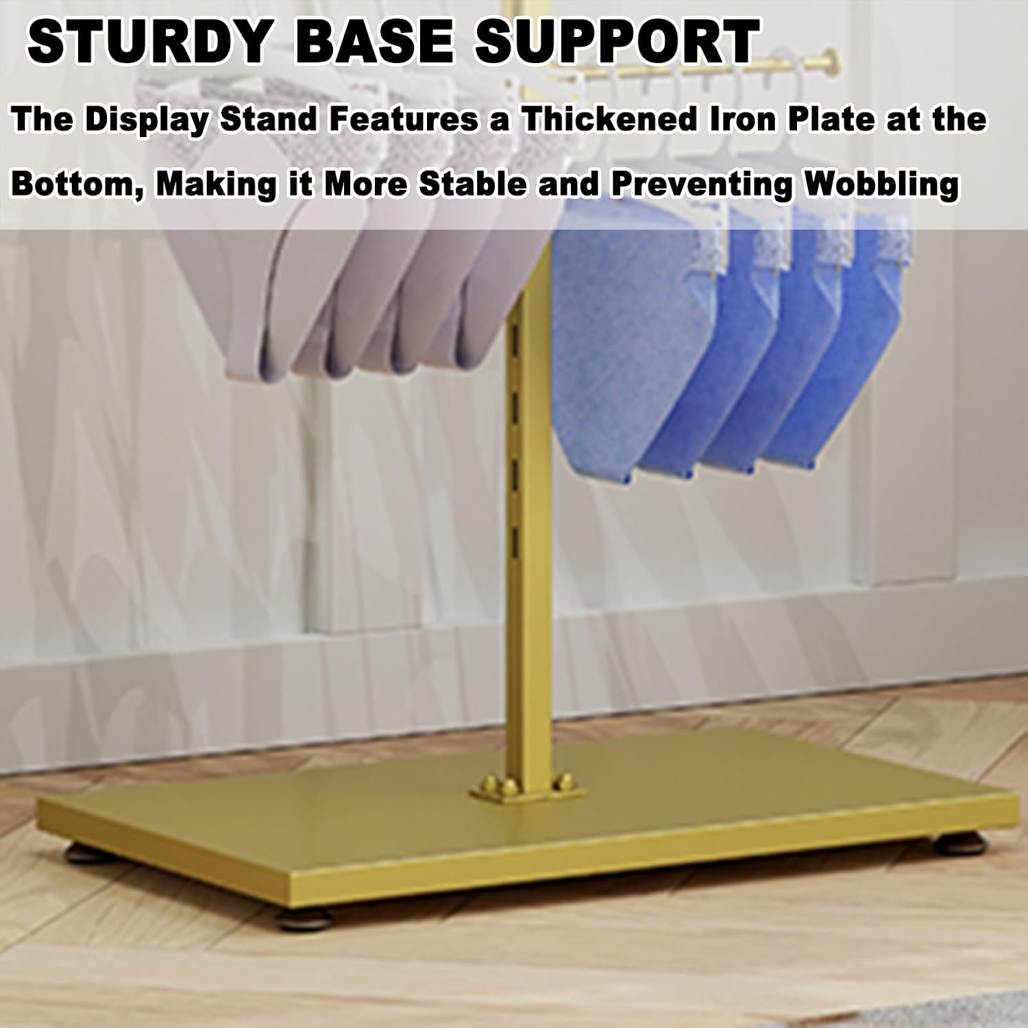 Black Underwear Display Stands, Floor Standing Metal Garment Rack, Used for Displaying Lingerie, Suitable for Lingerie Retail Boutiques and Department Stores(Yellow)