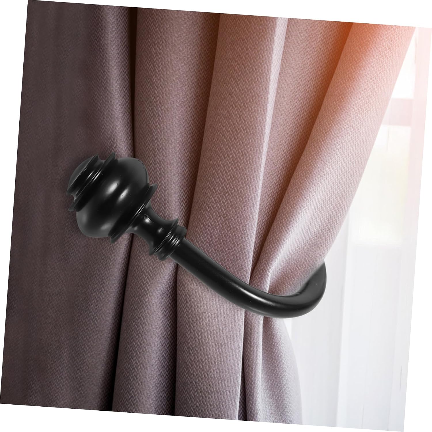 ABOOFAN 4pcs Shiny U-Shape Curtain Holdbacks Iron Tiebacks for Wall Mounting Elegant Rhinestone Design for Living and Drapes Easy Installation and Decorative Use