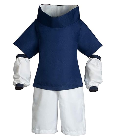ZYHCOS Halloween Cosplay Costume Stand Collar Blue Hoodie Shorts for Adult Child