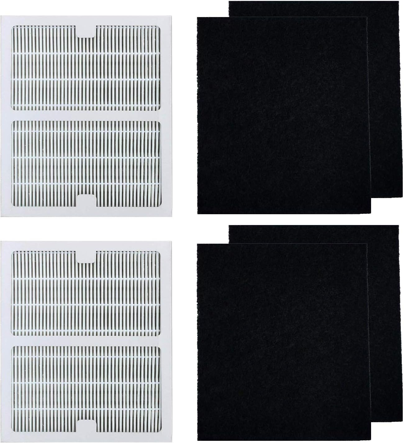 HEPA Filters B Compatible with Idylis AC-2125, AC-2126, IAP-10-125, IAPC-40-140, IAP-10-150, IAP-10-050 Air Purifiers, Model #IAF-H-100B, 2 HEPA Filters & 4 Carbon Pre-filters