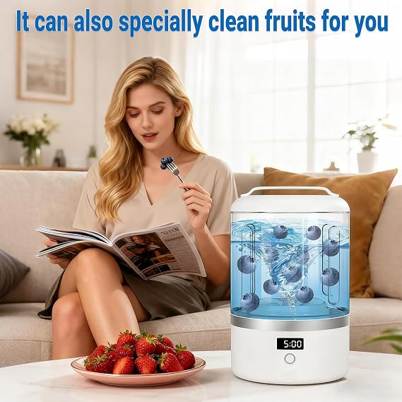 Portable Washing Machine, Mini Washer for Socks & Underwear, 1.5L Compact Electric Ultrasonic Washer for Travel, Dorm, Apartment, 5/15-Min Quick Wash with LED Display White