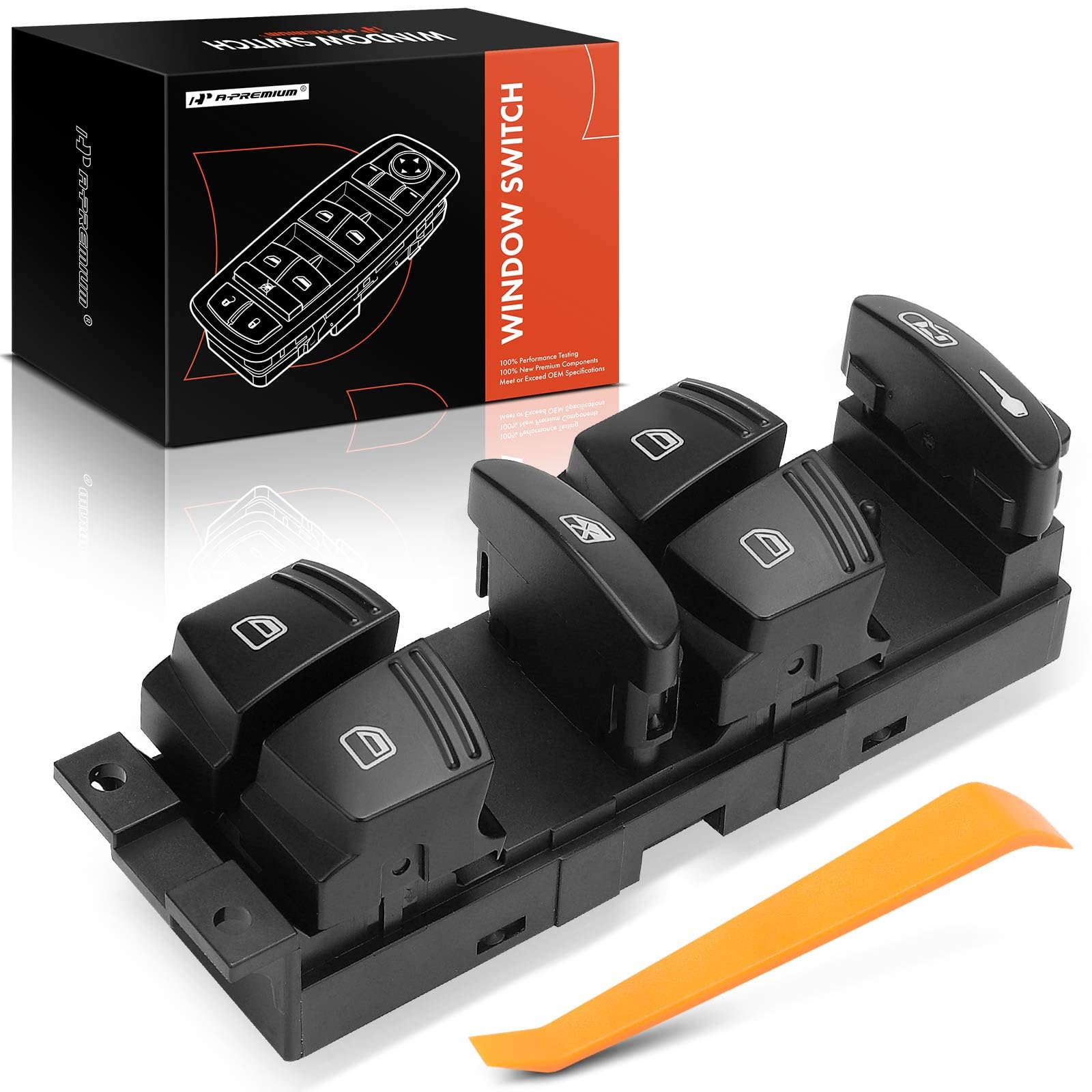 A-Premium Master Power Window Switch Compatible with Porsche Cayenne 2003-2010 Front Left Driver Side