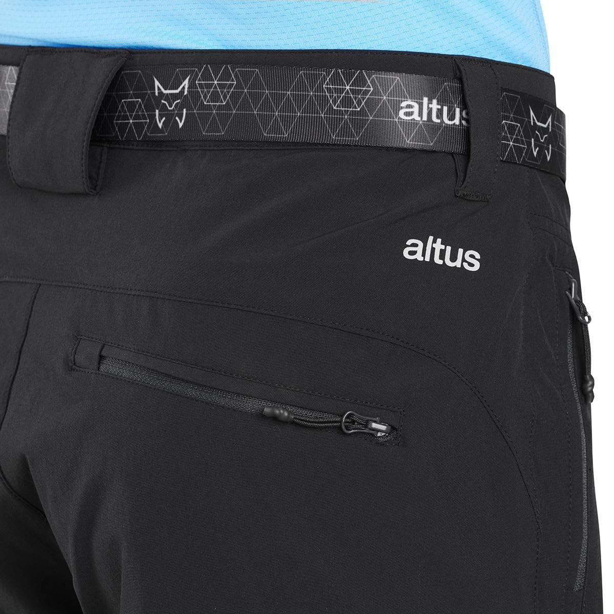 ALTUS | Taupo k30 | Pantalón Corto de montaña | Pantalón Corto | Hombre (FR/ES, Letras, XL, Regular, Regular, Negro)